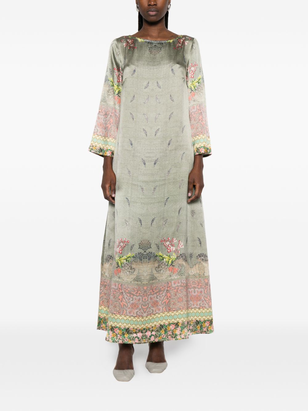 Pierre-Louis Mascia PRINTED SILK DRESS Size S / US 4 / IT 40 - 2 Thumbnail