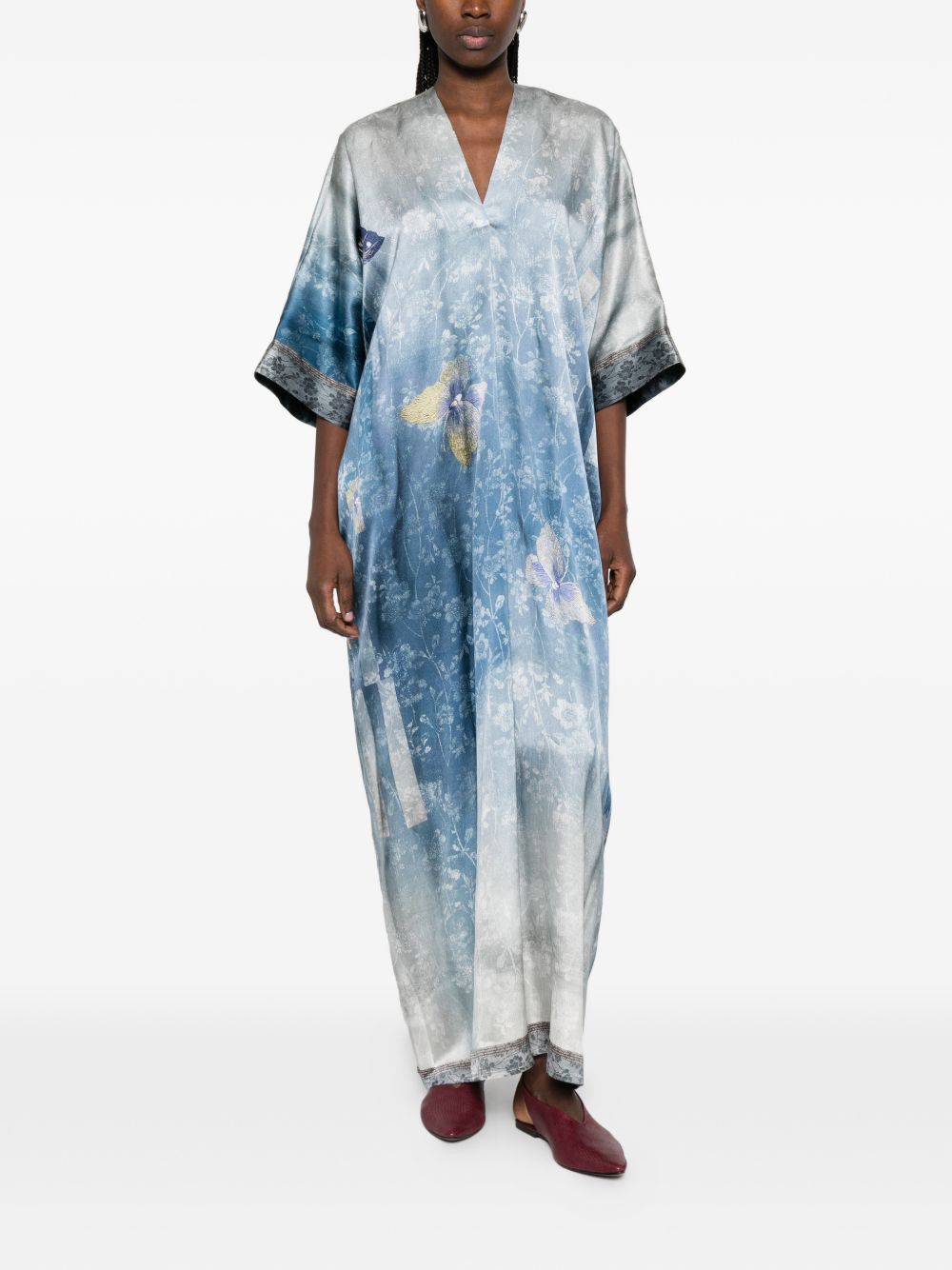 Pierre-Louis Mascia PRINTED SILK DRESS Size M / US 6-8 / IT 42-44 - 3 Thumbnail