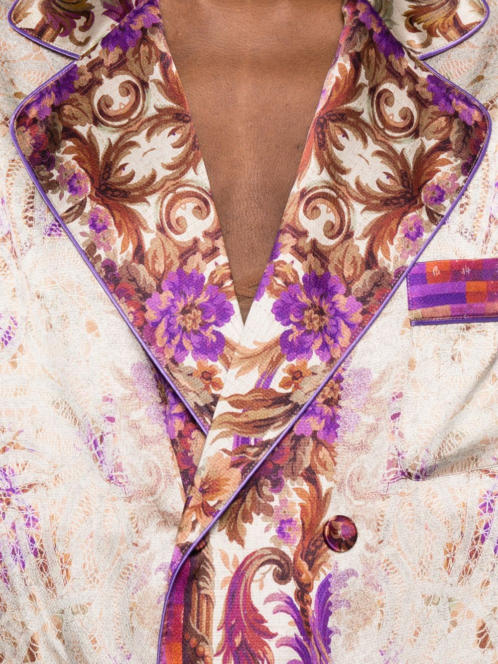 Pierre-Louis Mascia PRINTED SILK JACKET Size S / US 4 / IT 40 - 5 Thumbnail
