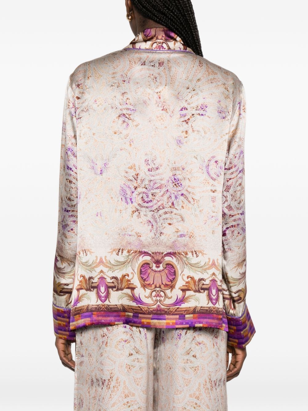 Pierre-Louis Mascia PRINTED SILK JACKET Size S / US 4 / IT 40 - 4 Thumbnail