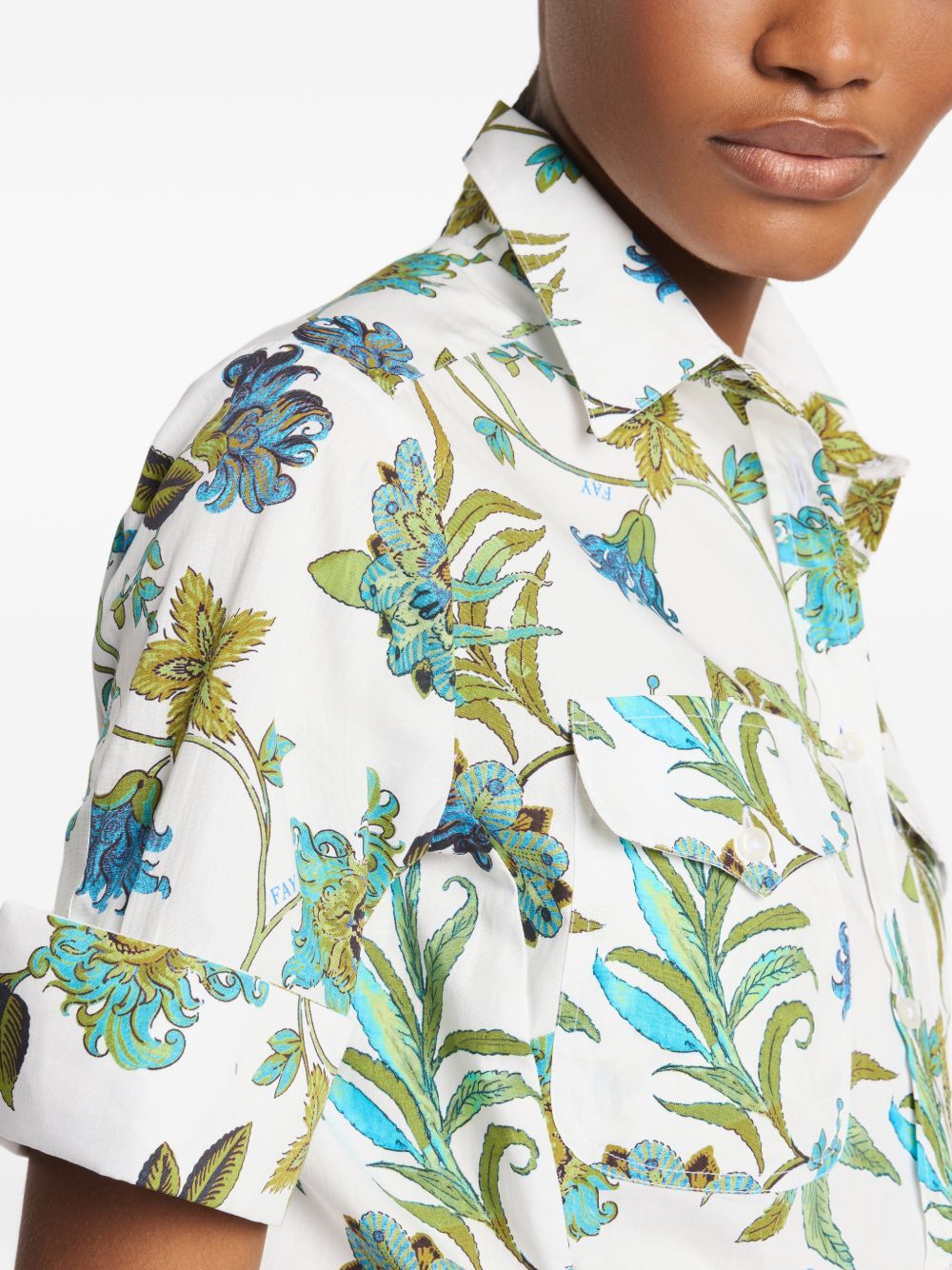 Fay PRINTED COTTON SHIRT Size XL / US 12-14 / IT 48-50 - 3 Thumbnail