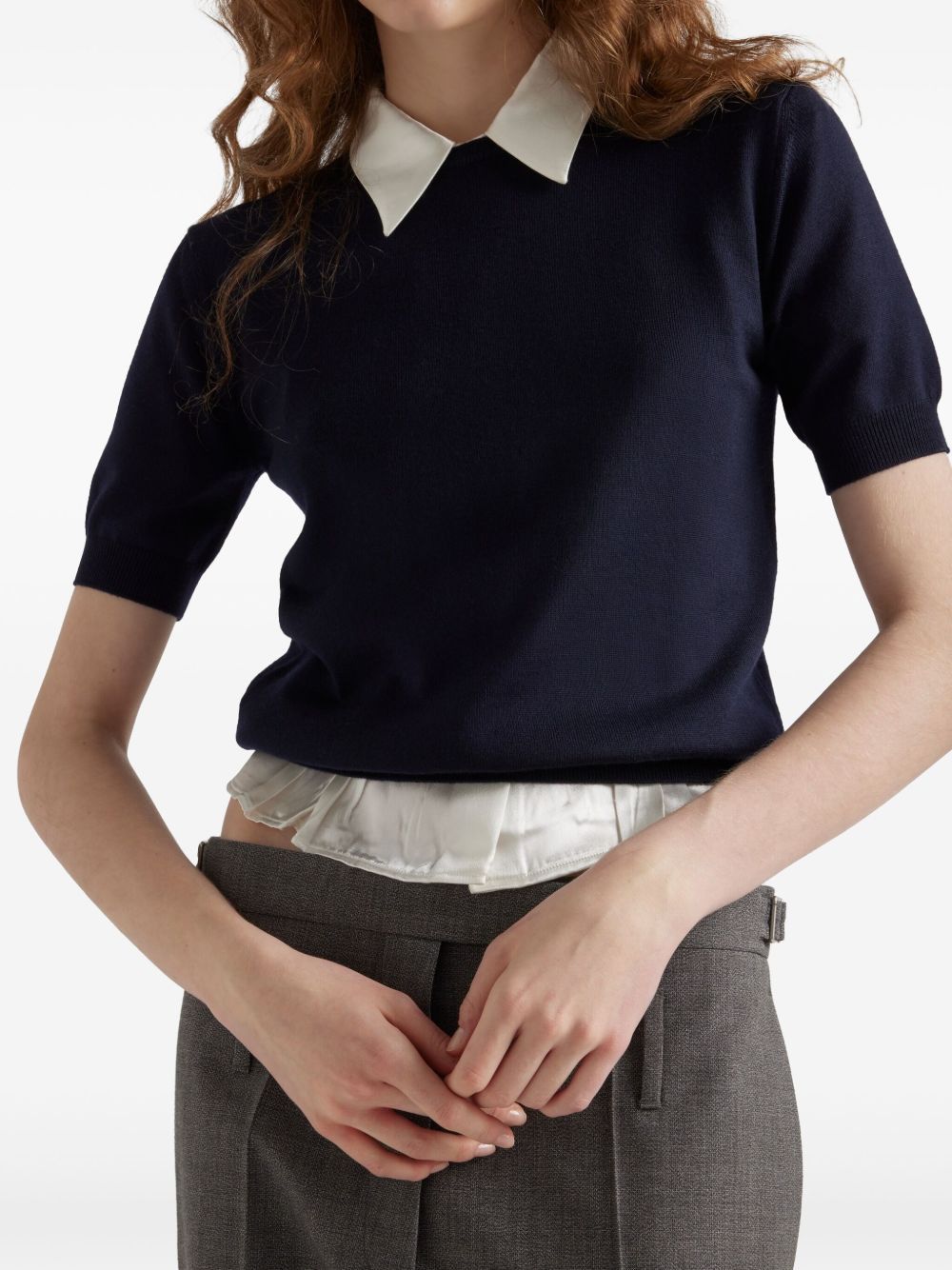 Prada WOOL T-SHIRT Size S / US 4 / IT 40 - 6 Thumbnail