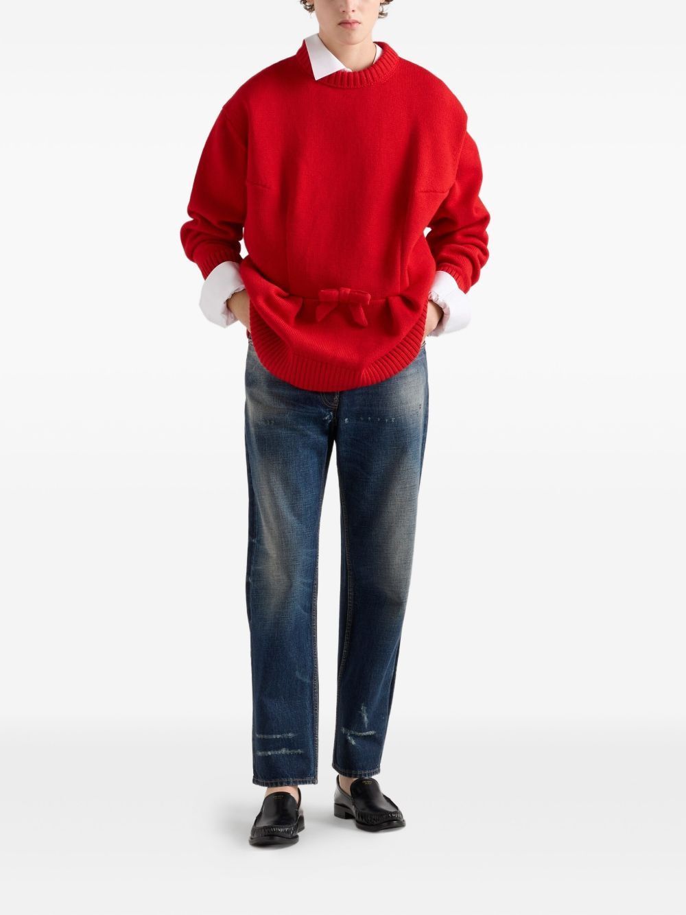 Prada WOOL CREWNECK SWEATER Size S / US 4 / IT 40 - 3 Thumbnail