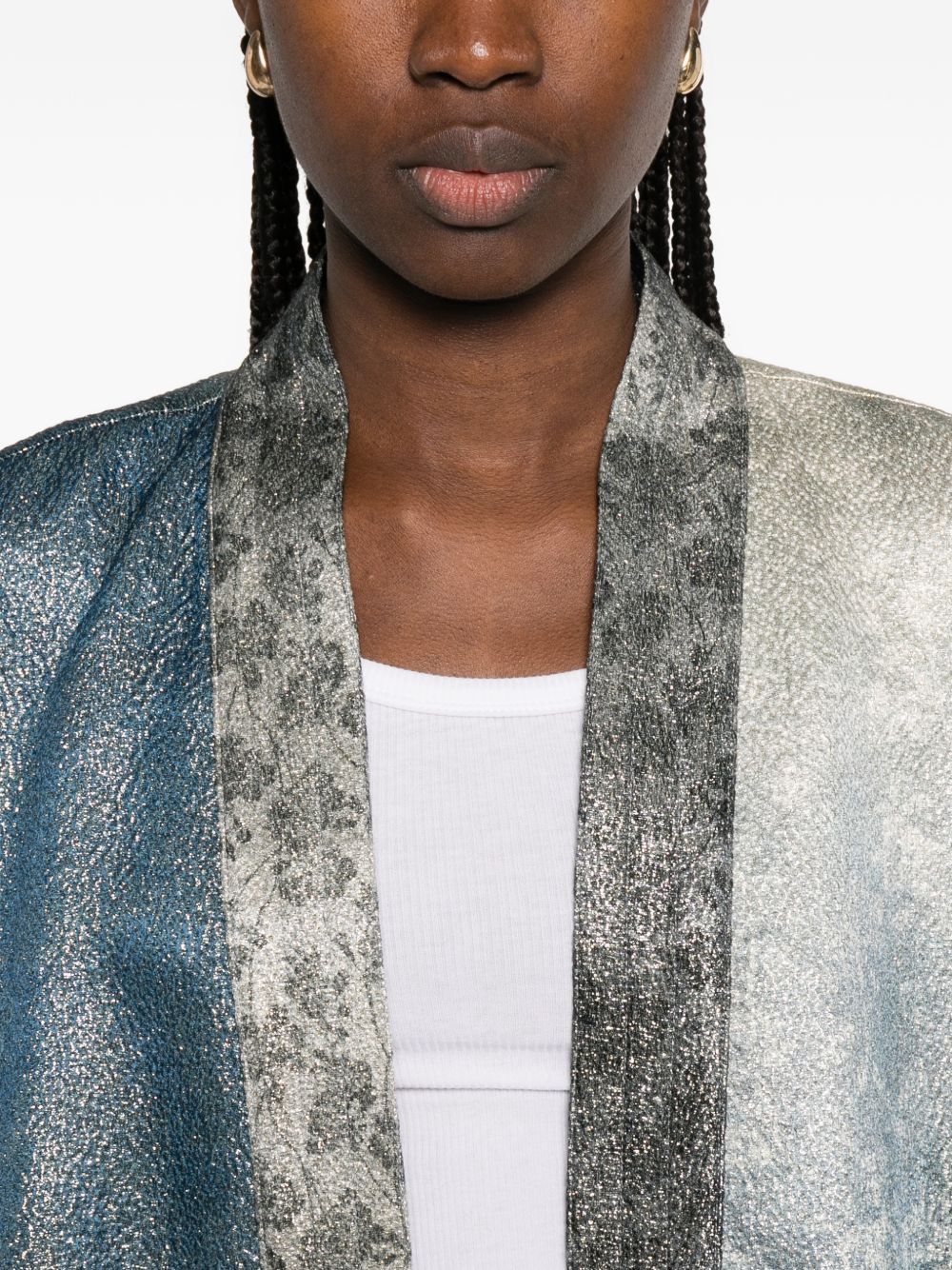 Pierre-Louis Mascia PRINTED KIMONO JACKET Size M / US 6-8 / IT 42-44 - 5 Thumbnail