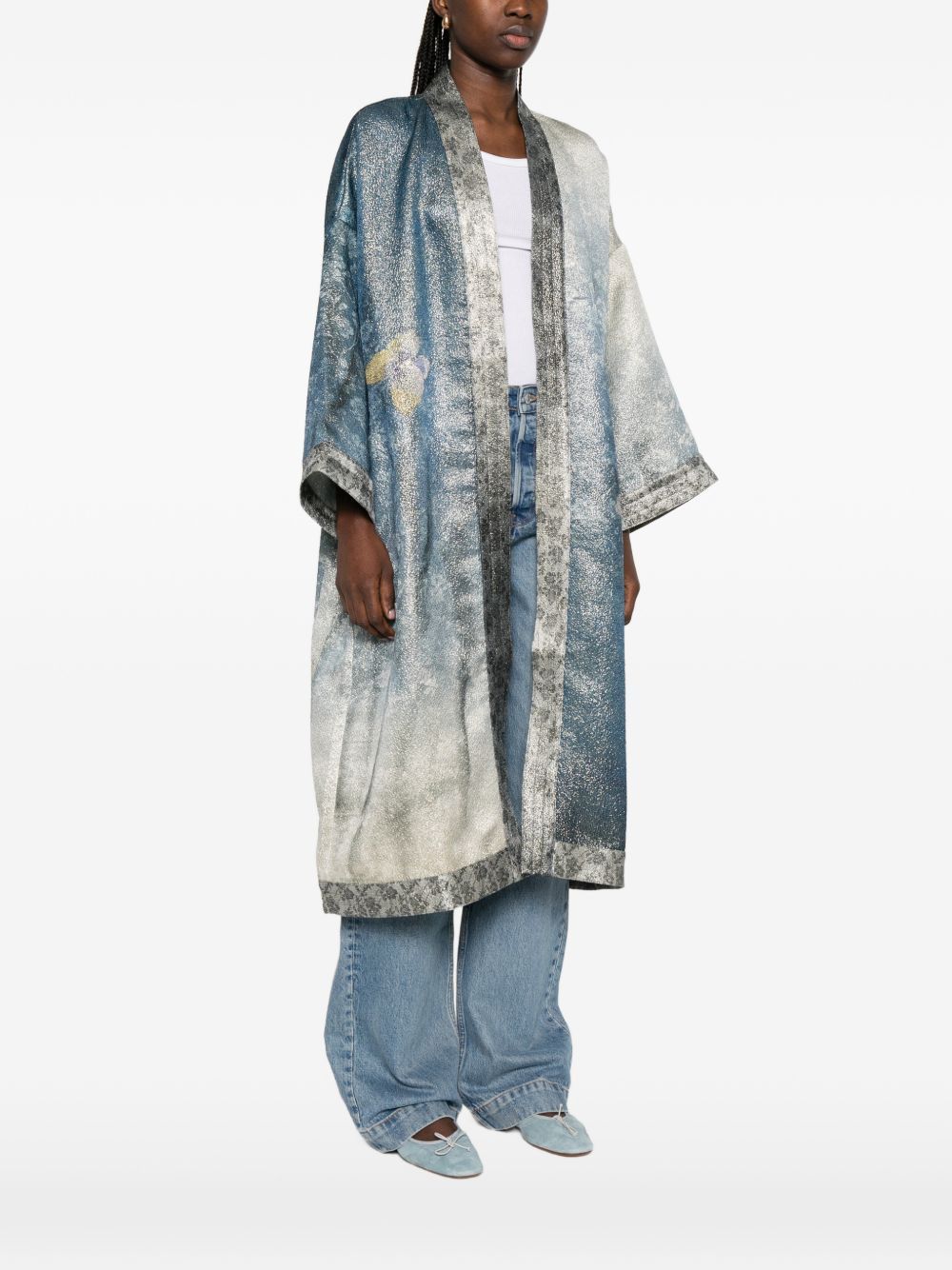 Pierre-Louis Mascia PRINTED KIMONO JACKET Size M / US 6-8 / IT 42-44 - 4 Thumbnail