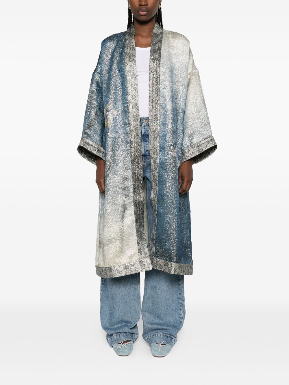 Pierre-Louis Mascia PRINTED KIMONO JACKET Size M / US 6-8 / IT 42-44 - 3 Thumbnail