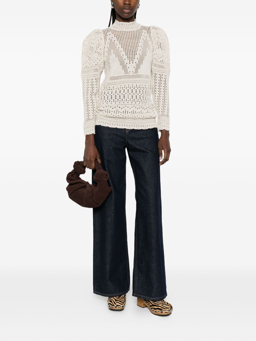 Isabel Marant DAHARA COTTON BLEND TOP Size XS / US 0-2 / IT 36-38 - 3 Thumbnail