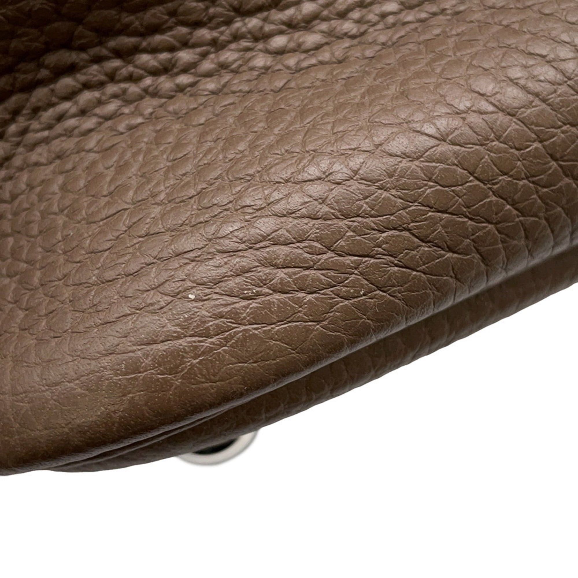 Hermes Hermès Bolide 31 Etoupe Handbag in Taurillon Clemence Leather with C Stamp, 2-Way Shoulder Bag