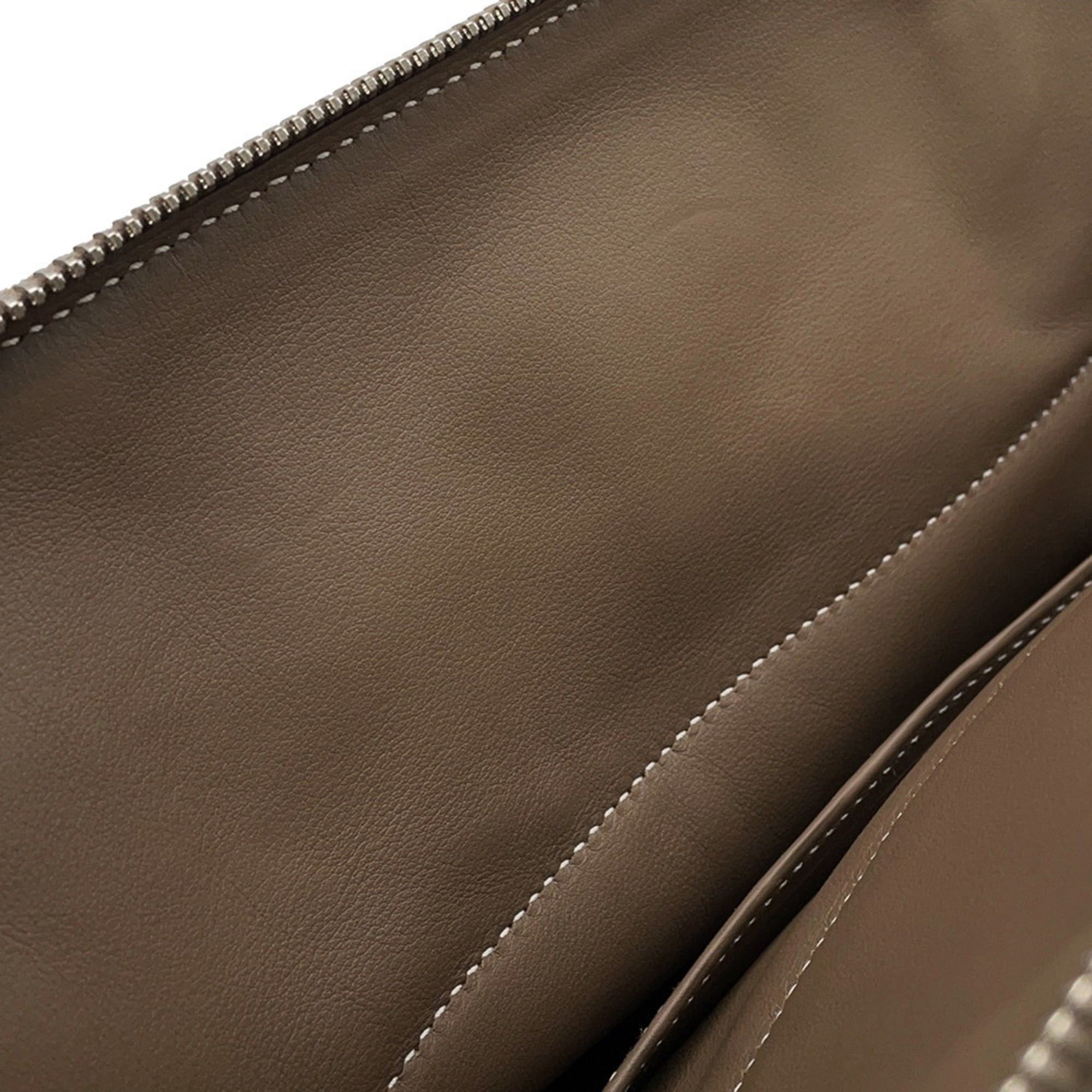 Hermes Hermès Bolide 31 Etoupe Handbag in Taurillon Clemence Leather with C Stamp, 2-Way Shoulder Bag