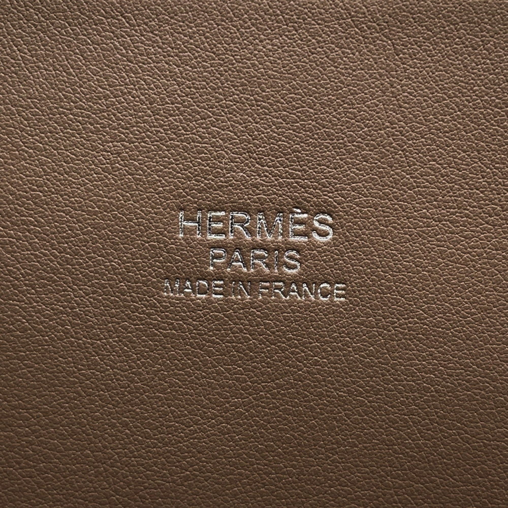 Hermes Hermès Bolide 31 Etoupe Handbag in Taurillon Clemence Leather with C Stamp, 2-Way Shoulder Bag