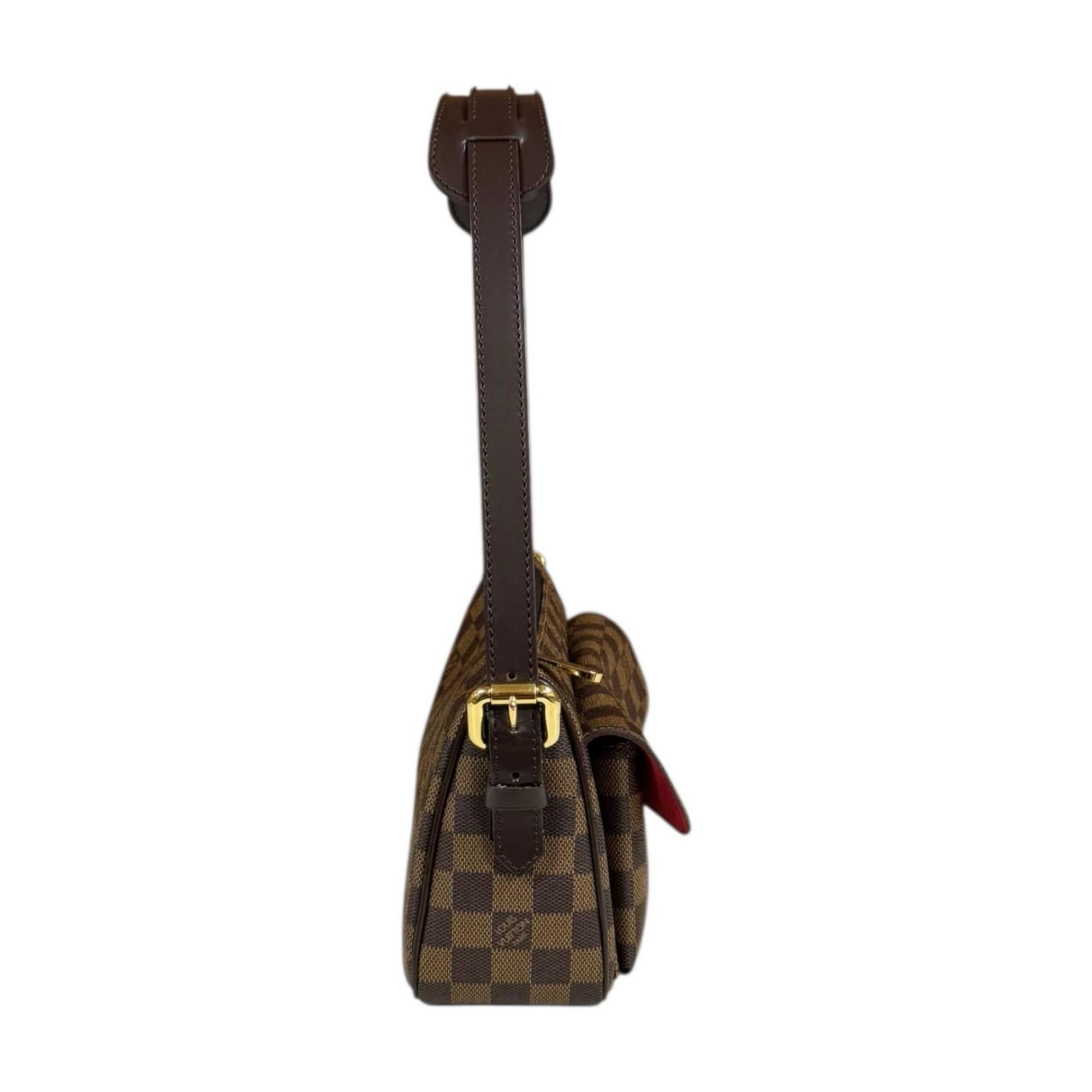 Louis Vuitton Pre-owned Louis Vuitton Ravello GM Damier Shoulder Bag, Canvas N60006, Brown, Women's Size ONE SIZE - 4 Thumbnail