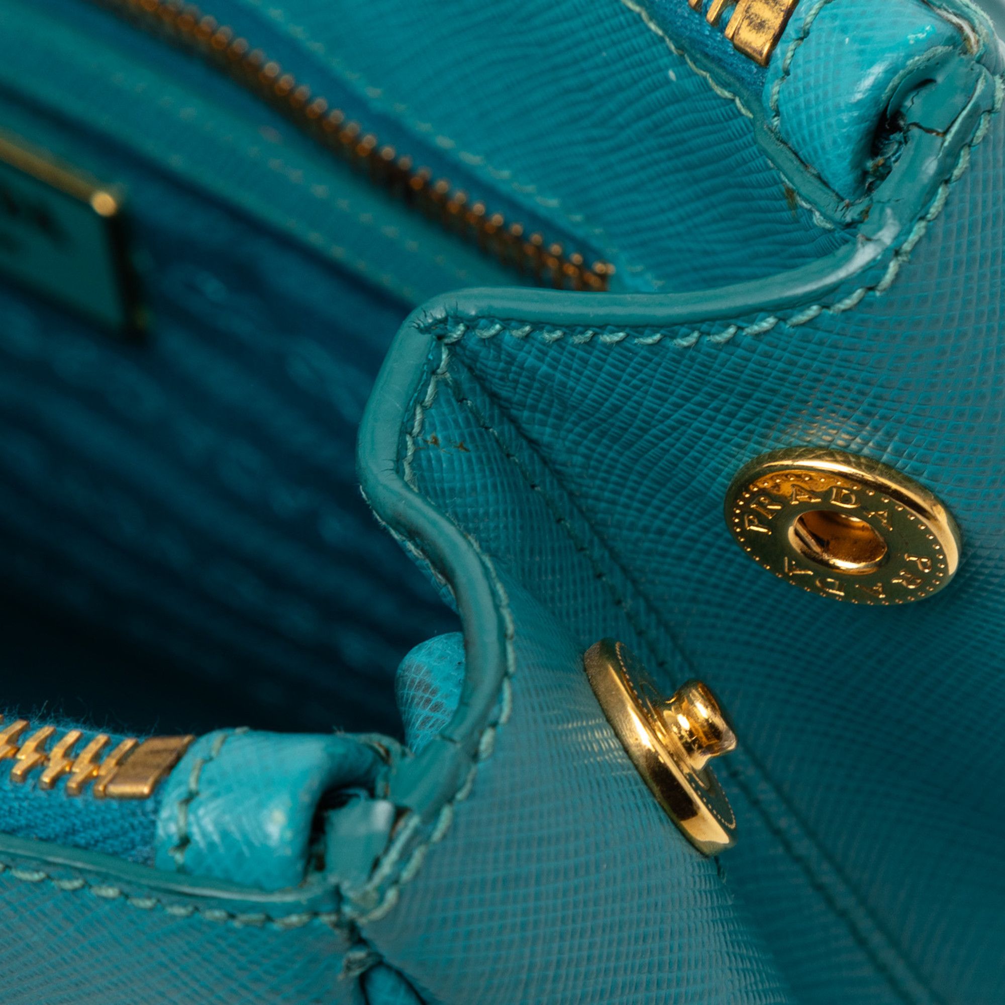 Prada Prada Small Saffiano Lux Galleria Double Zip Satchel Size ONE SIZE - 6 Thumbnail
