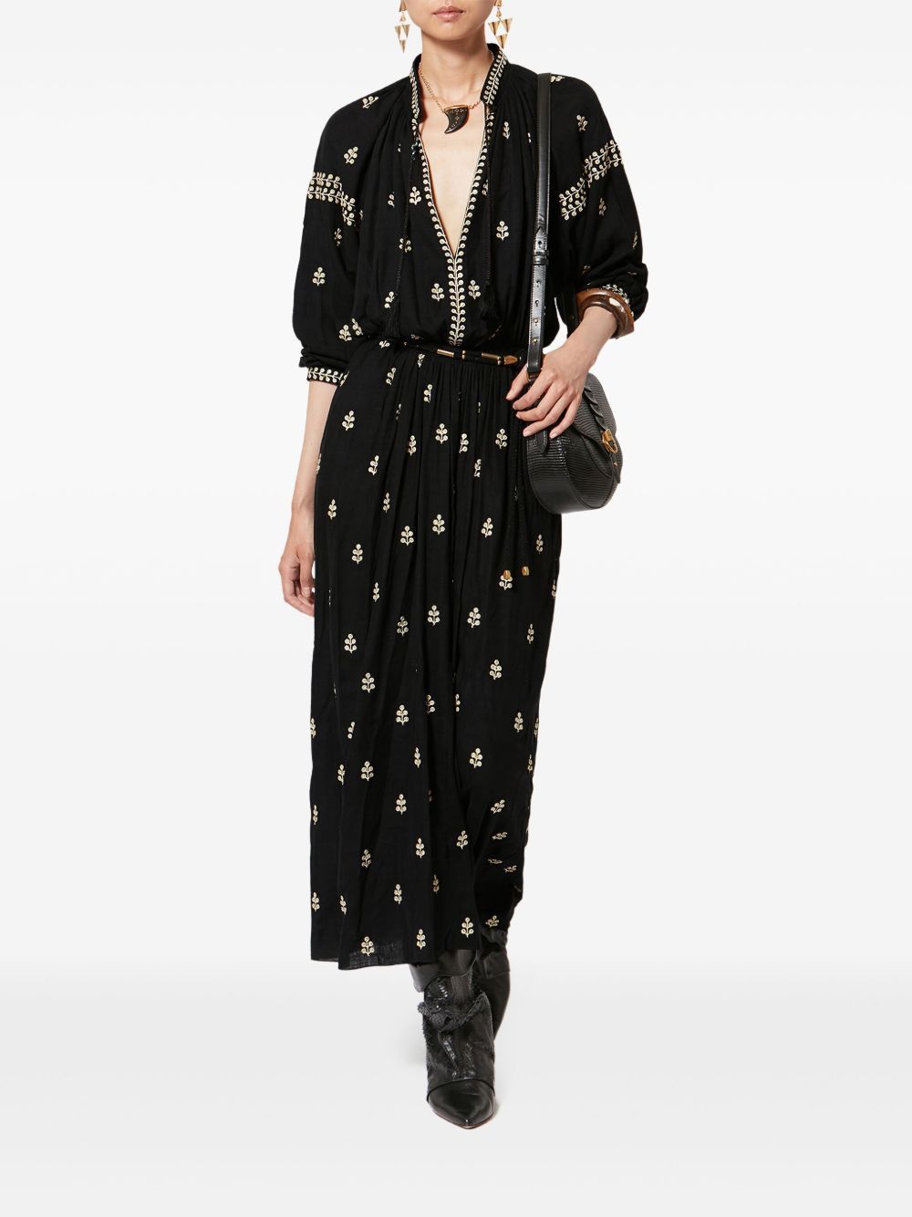RODILIA SILK LONG DRESS