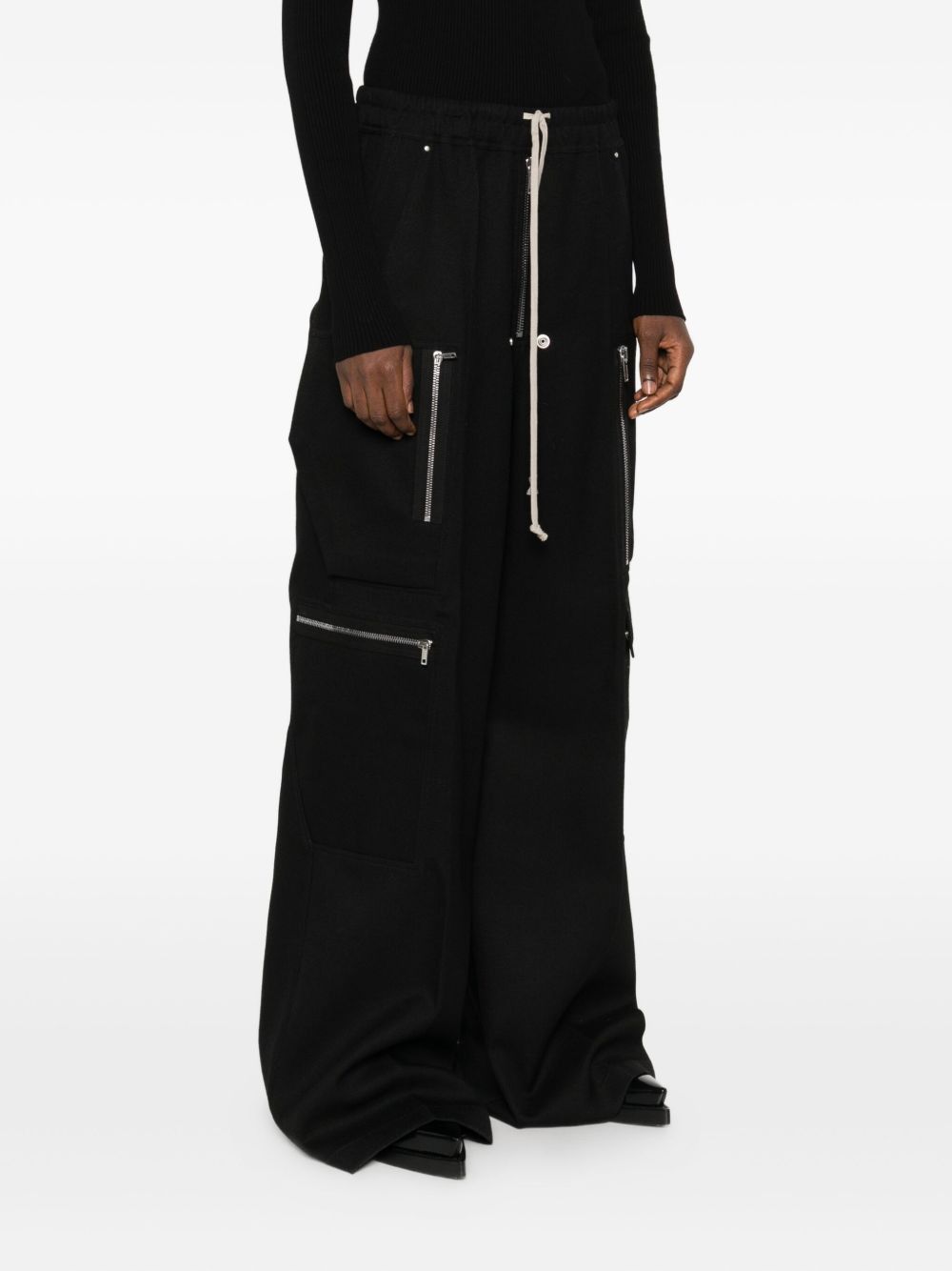 Rick Owens WOOL CARGO TROUSERS Size 27" / US 4 / IT 40 - 4 Thumbnail