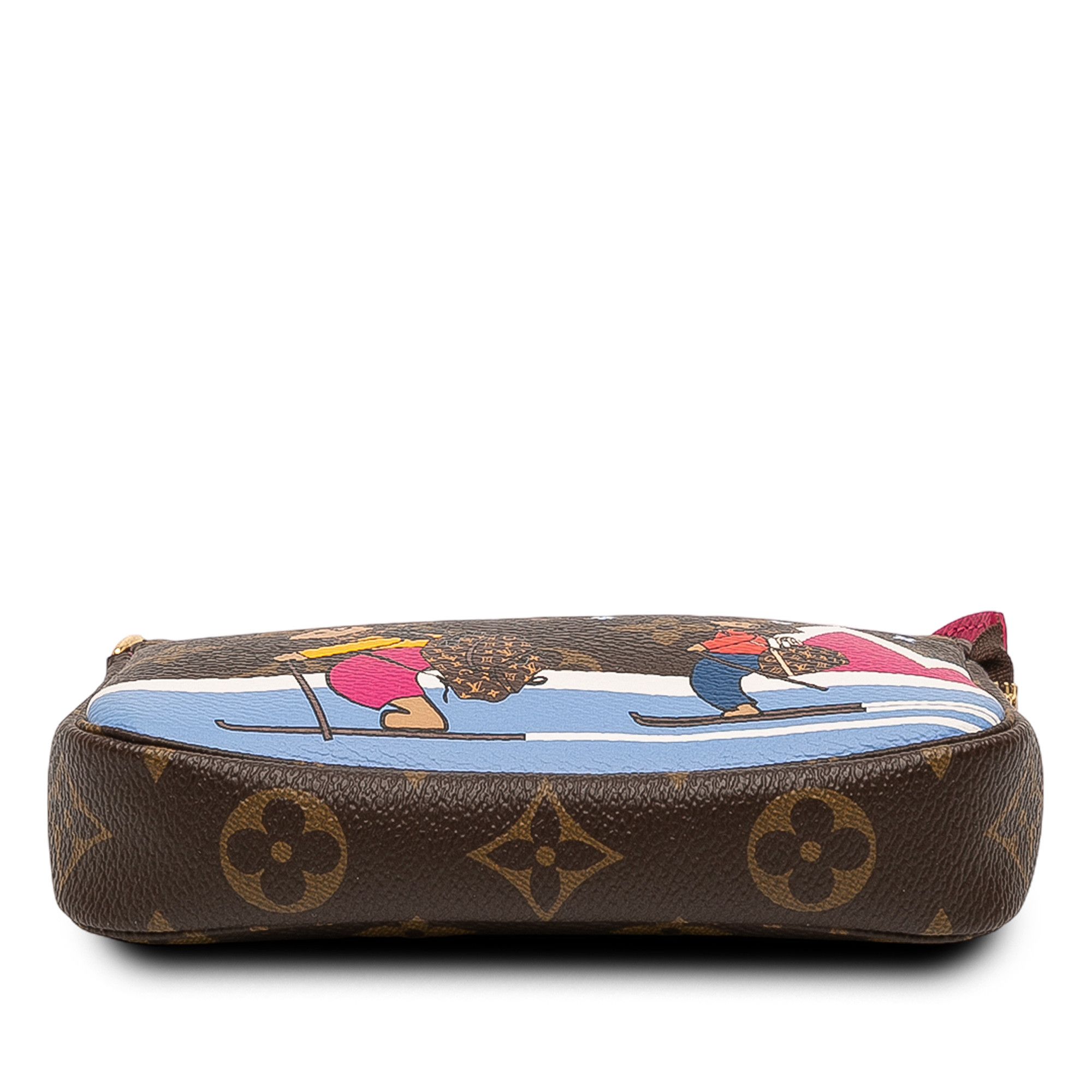 Louis Vuitton Louis Vuitton Monogram Christmas Animation Bears on Skis Mini Pochette Accessoires Size ONE SIZE - 3 Thumbnail