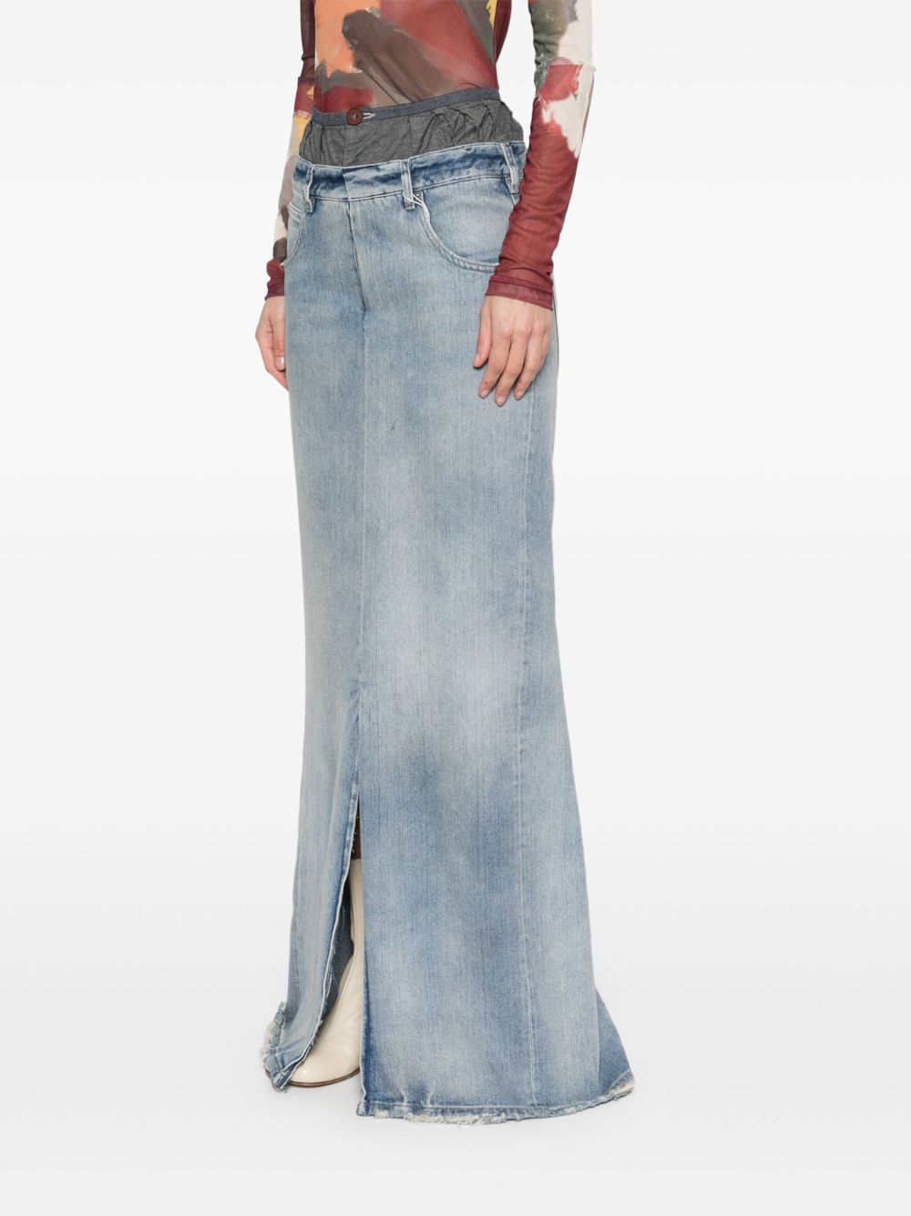 Maison Margiela DENIM COTTON MAXI SKIRT Size 27" / US 4 / IT 40 - 5 Thumbnail
