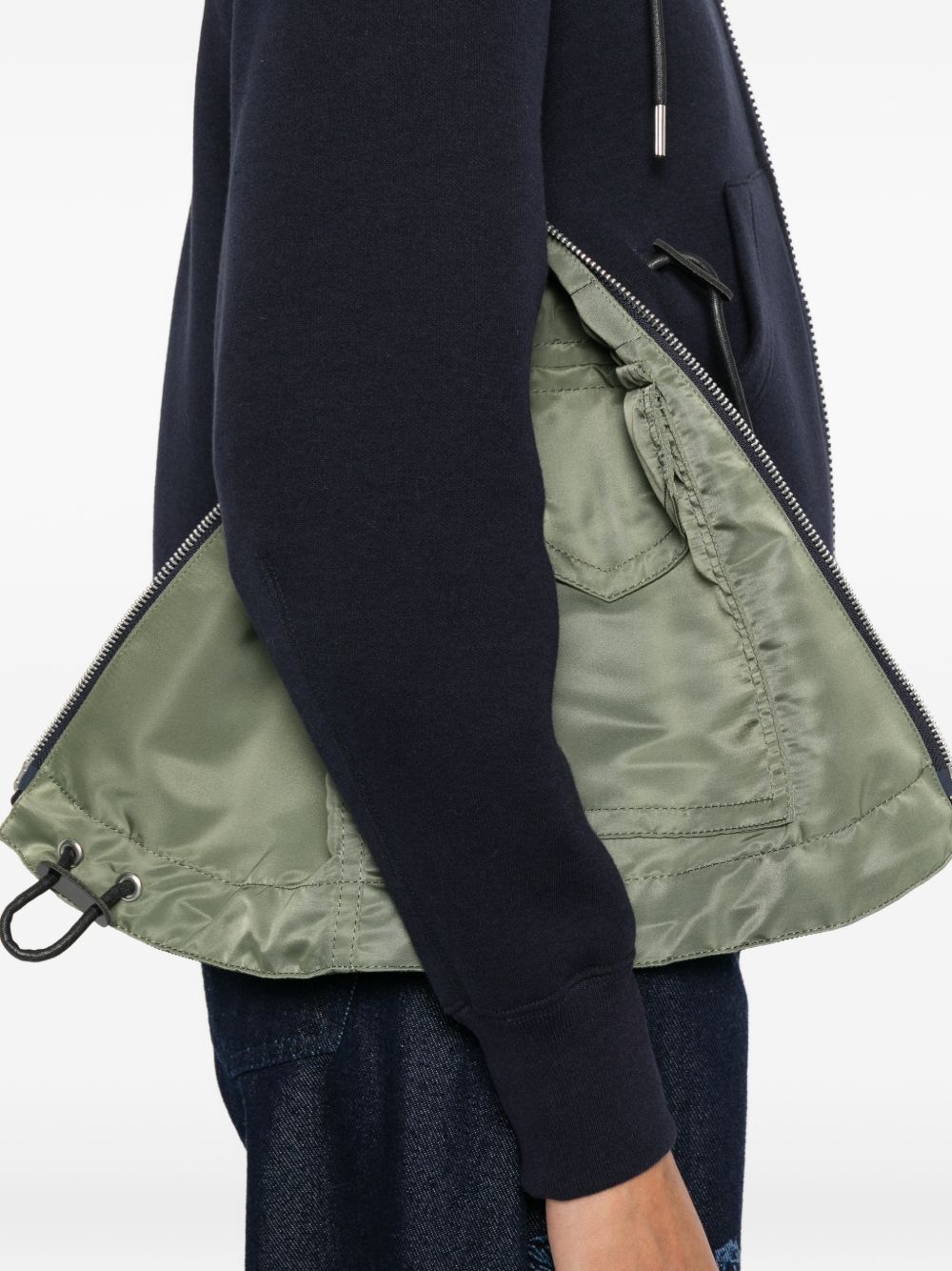 Sacai COTTON ZIPPED HOODIE Size L / US 10 / IT 46 - 2 Thumbnail