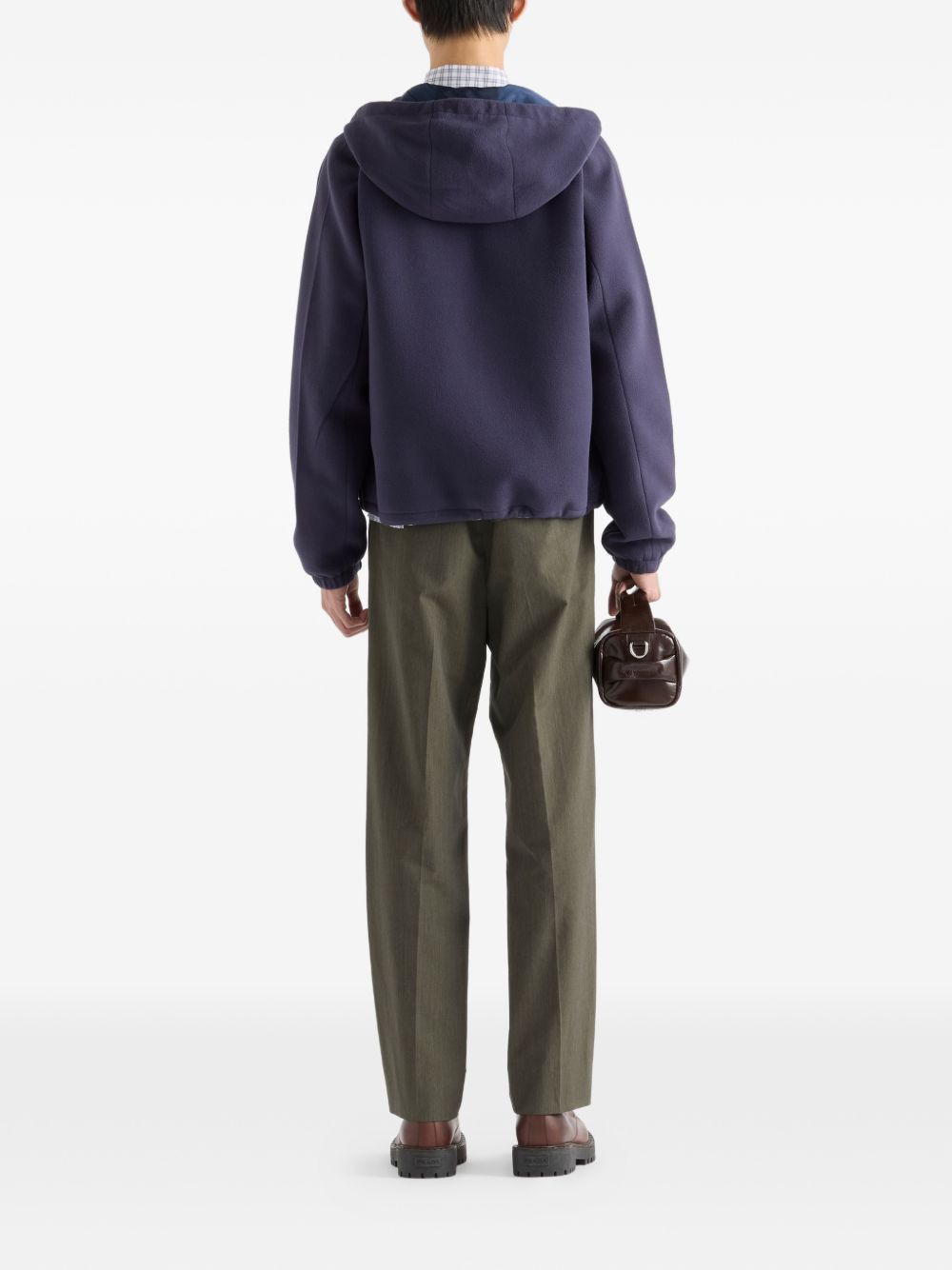 Prada FLEECE HOODED BLOUSON JACKET Size US M / EU 48-50 / 2 - 3 Thumbnail