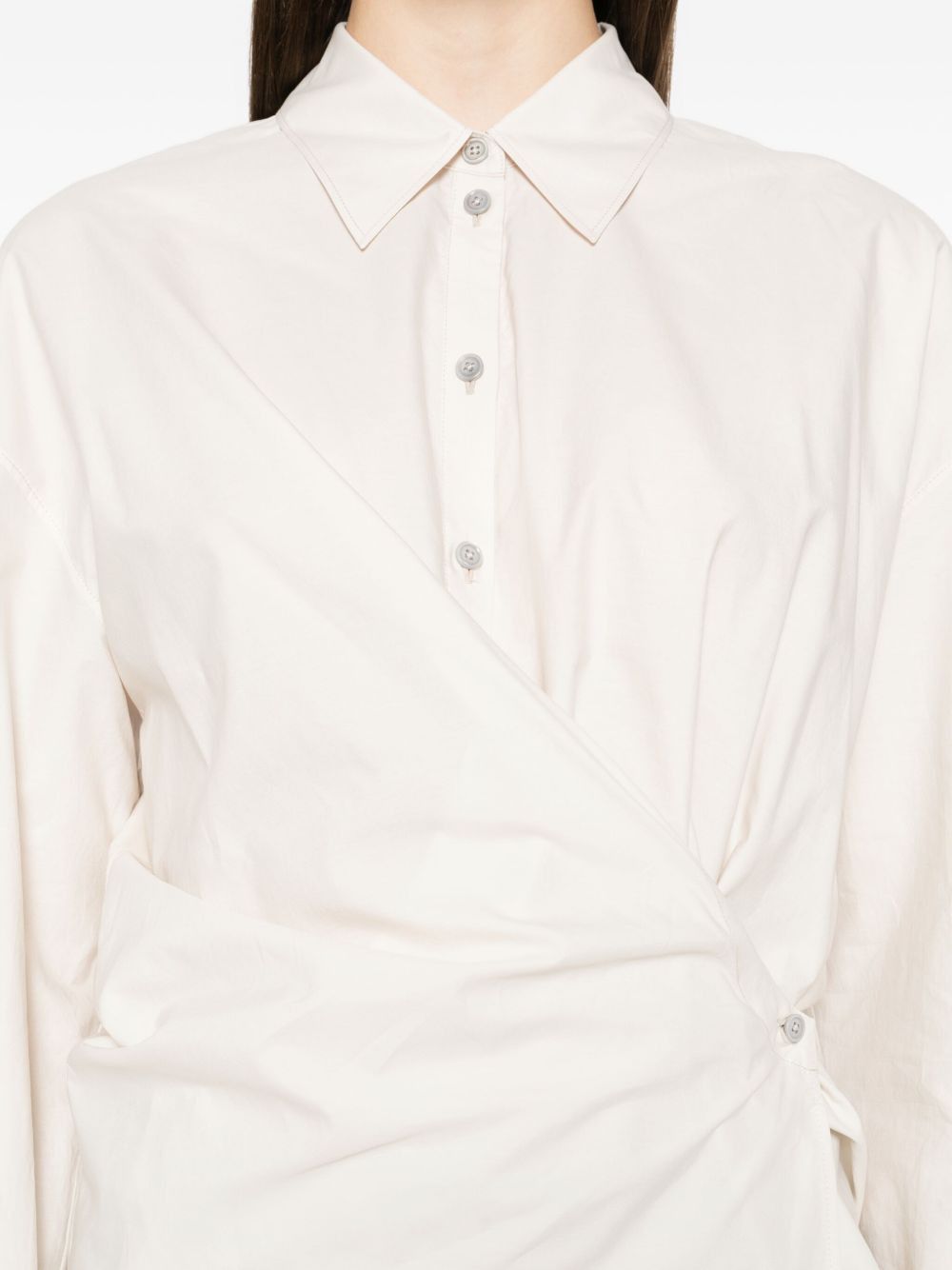 Lemaire COTTON AND SILK BLEND SHIRT Size S / US 4 / IT 40 - 4 Thumbnail