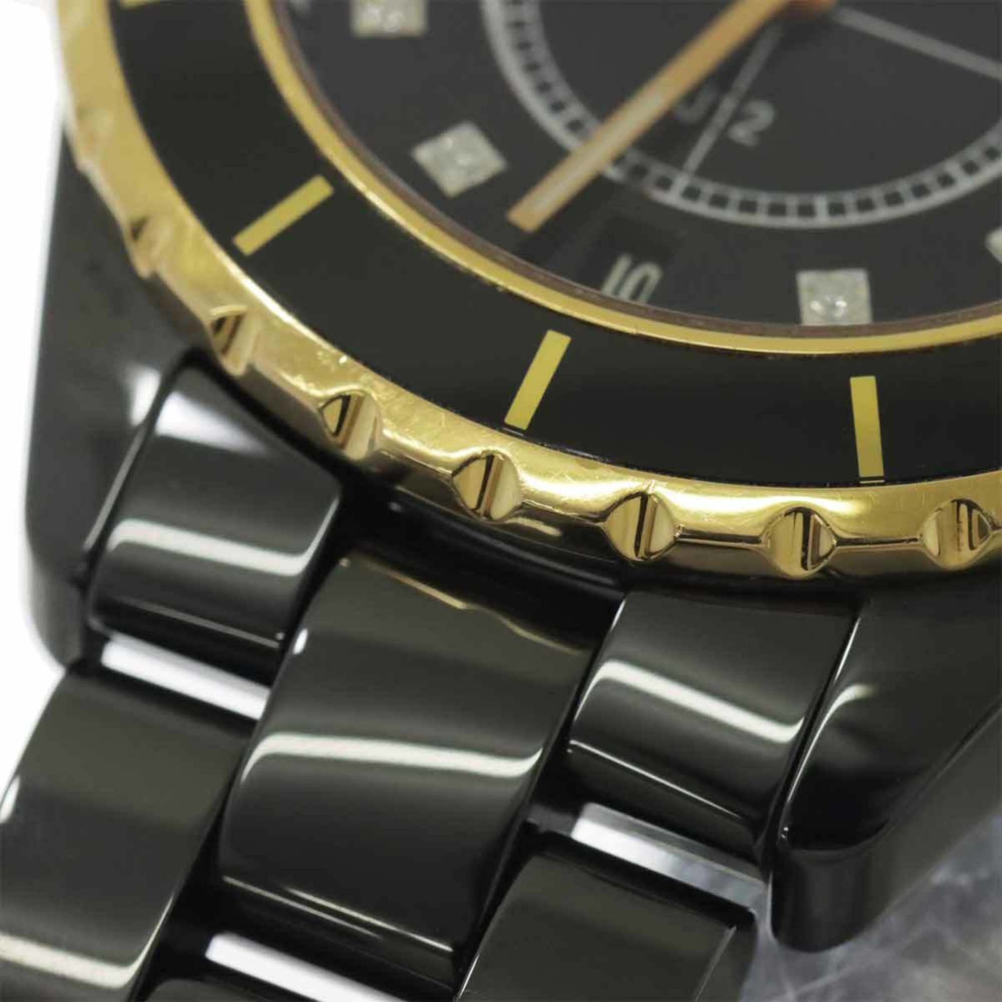 Other CHANEL J12 38mm H2544 Men's Watch with 11 Diamonds, Date Display, Black Ceramic, 18K Pink Gold Quartz Movement Size ONE SIZE - 7 Thumbnail