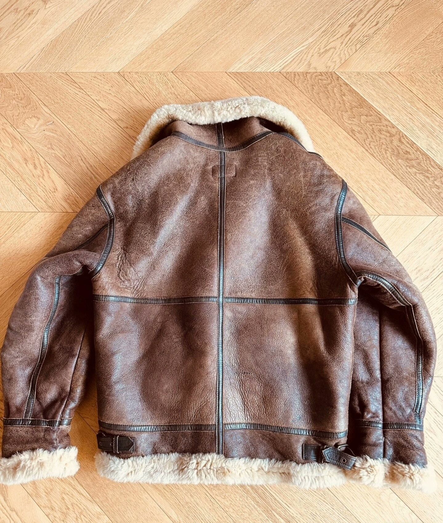 Chevignon Chevignon Brown Shearling Flight Jacket Size US L / EU 52-54 / 3 - 2 Thumbnail