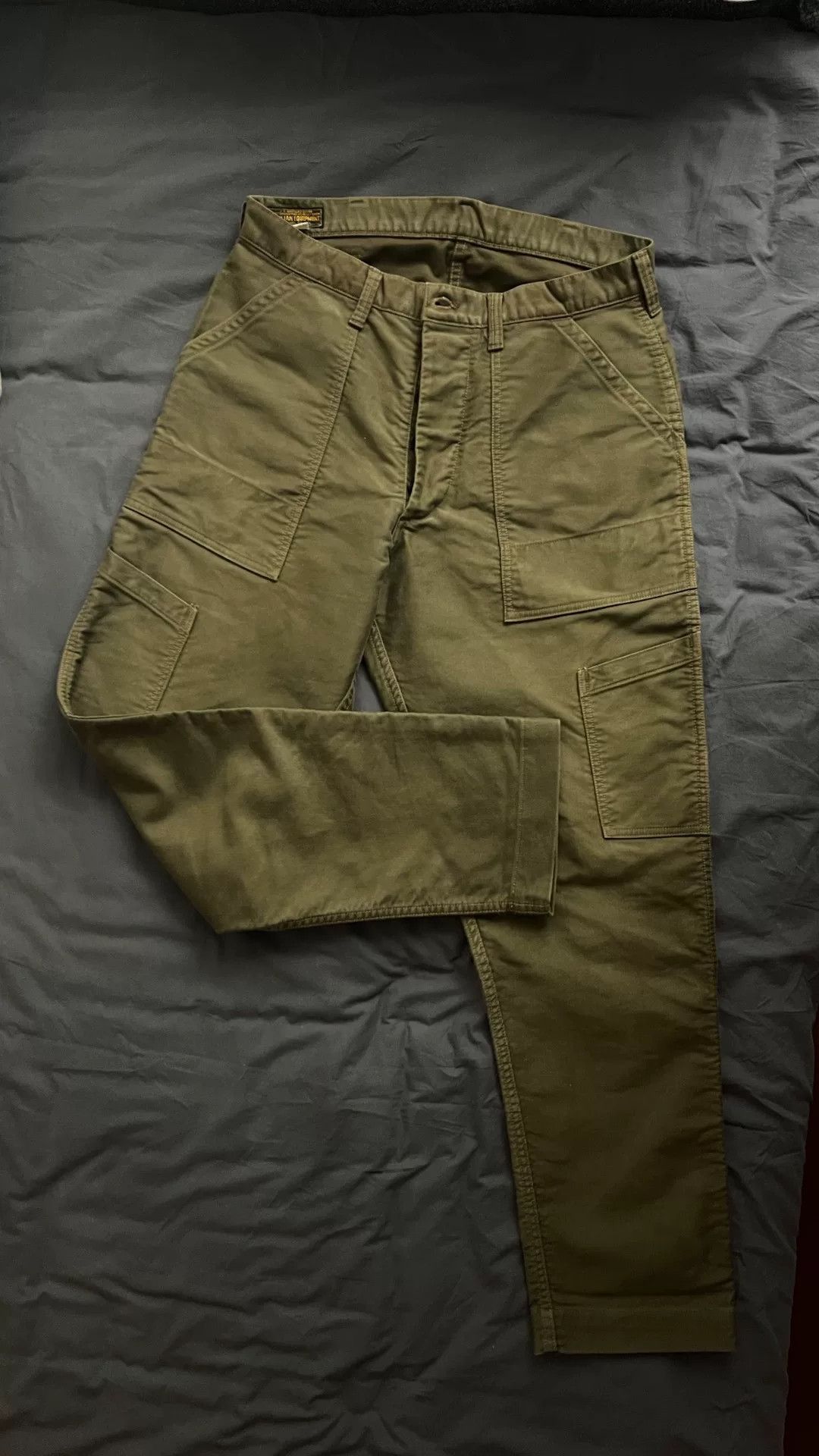 Freewheelers Olive Green Military-style Utility Pants Size US 34 / EU 50 - 8 Thumbnail