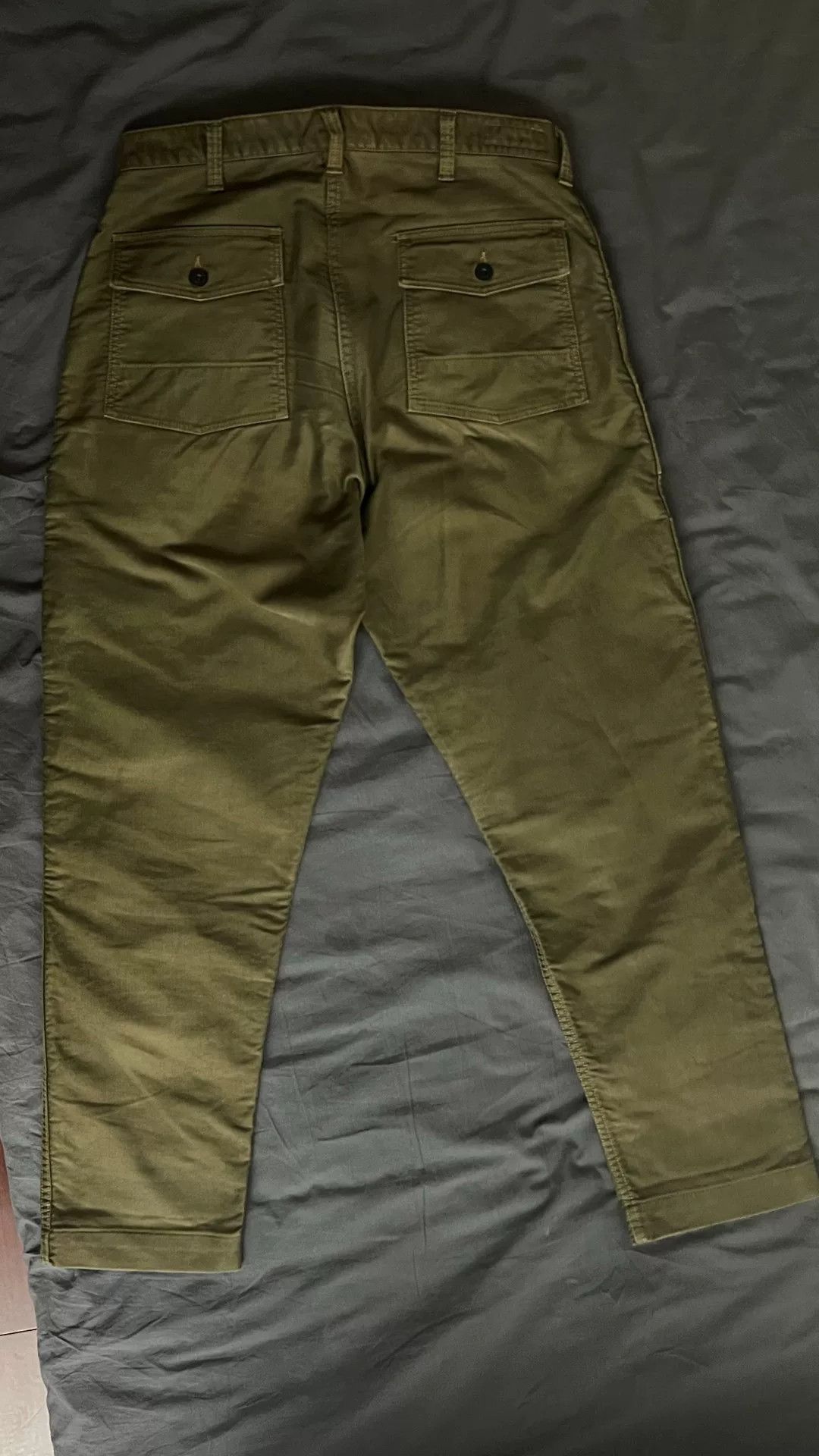 Freewheelers Olive Green Military-style Utility Pants Size US 34 / EU 50 - 3 Thumbnail