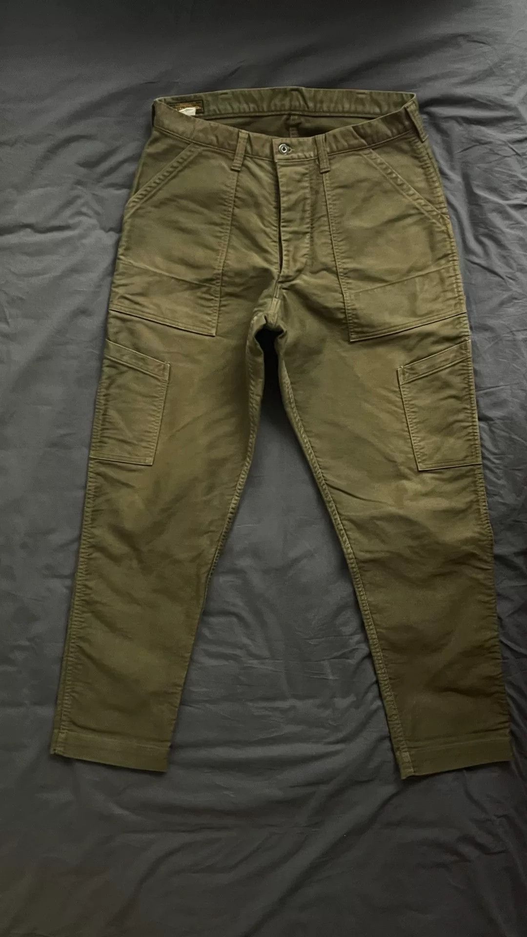 Freewheelers Olive Green Military-style Utility Pants Size US 34 / EU 50 - 4 Thumbnail