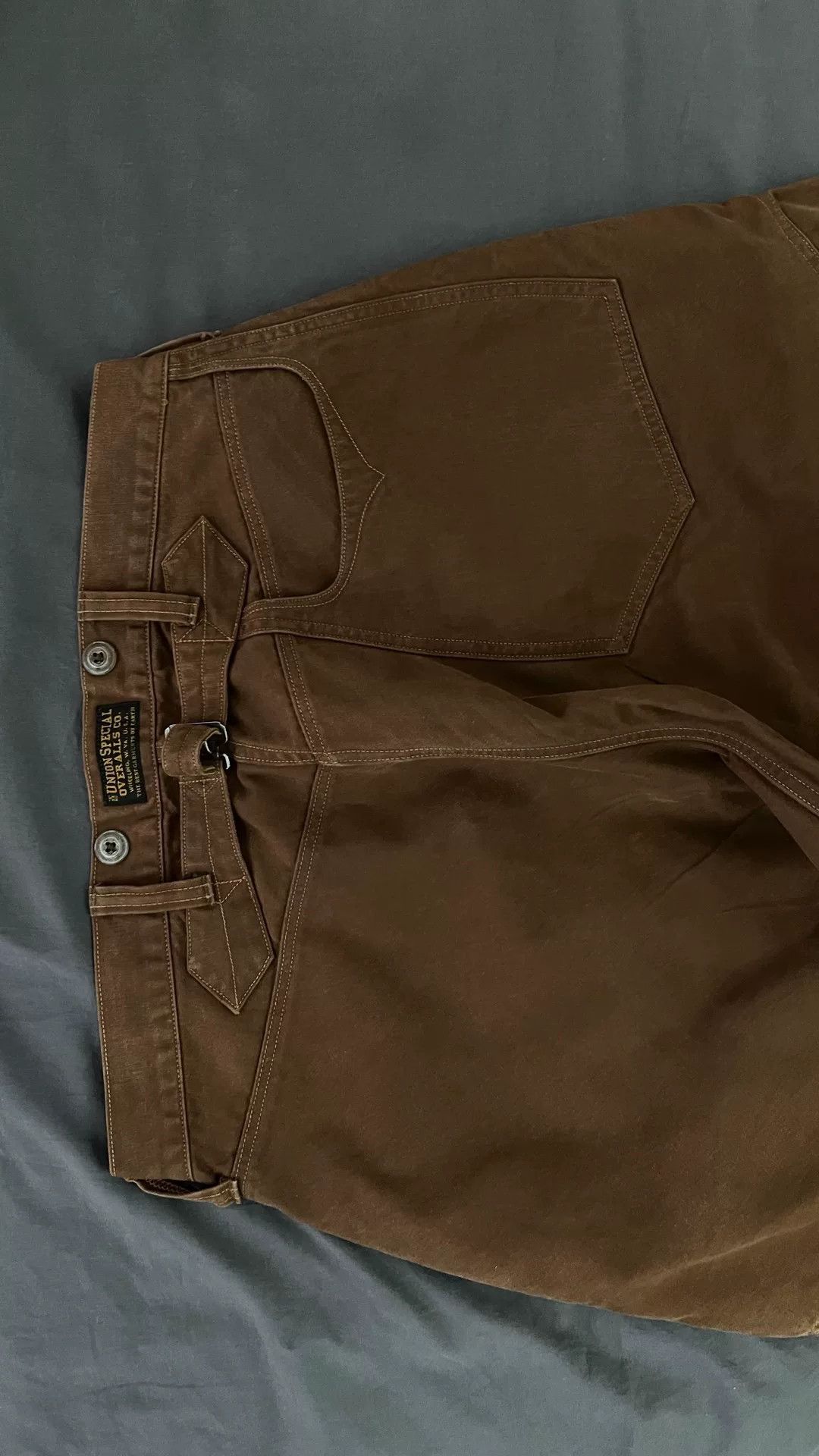 Freewheelers Freewheelers Brown Work Pants Size 34 Size US 34 / EU 50 - 4 Thumbnail