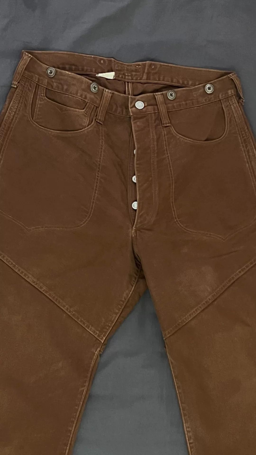 Freewheelers Freewheelers Brown Work Pants Size 34 Size US 34 / EU 50 - 2 Thumbnail