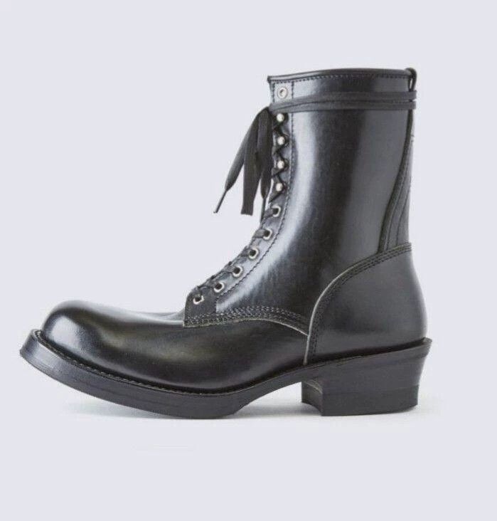 Addict Clothes Japan Premium Black Leather Work Boots Size US 8 / EU 41 - 3 Thumbnail