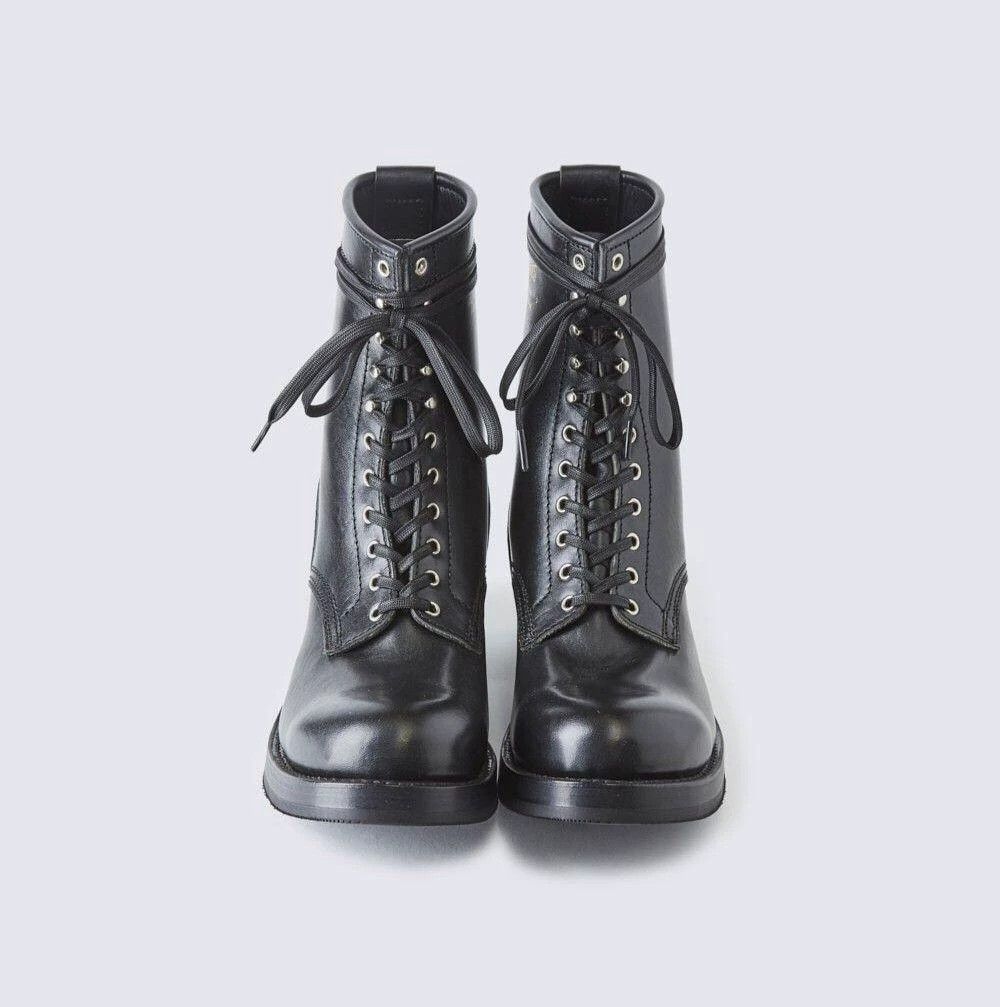 Addict Clothes Japan Premium Black Leather Work Boots Size US 8 / EU 41 - 6 Thumbnail