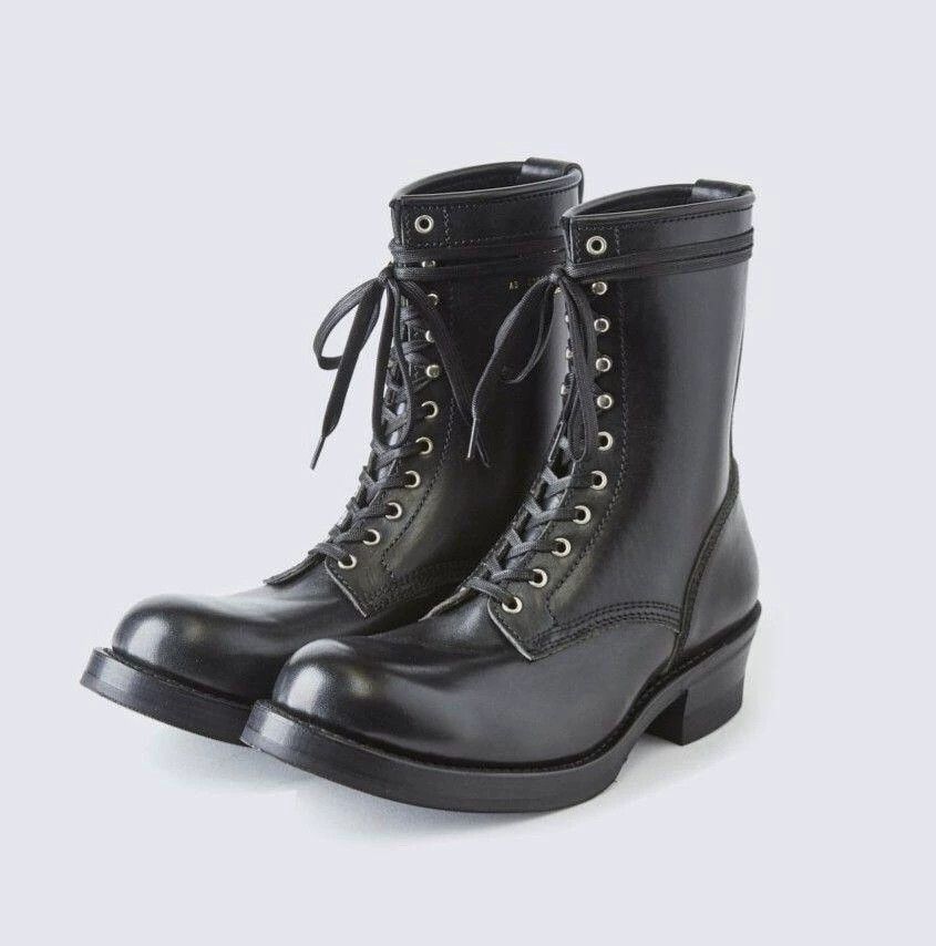Addict Clothes Japan Premium Black Leather Work Boots Size US 8 / EU 41 - 5 Thumbnail
