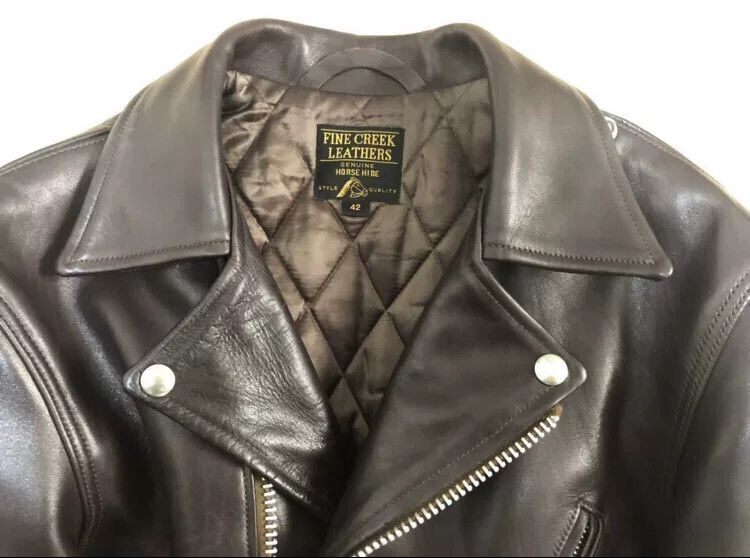 Fine Creek Brown Leather Motorcycle Jacket Size US XS / EU 42 / 0 - 2 Thumbnail