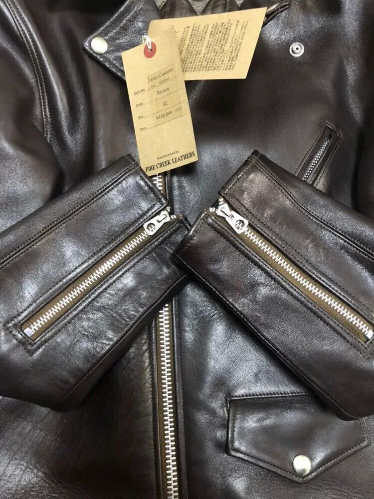 Fine Creek Brown Leather Motorcycle Jacket Size US XS / EU 42 / 0 - 4 Thumbnail