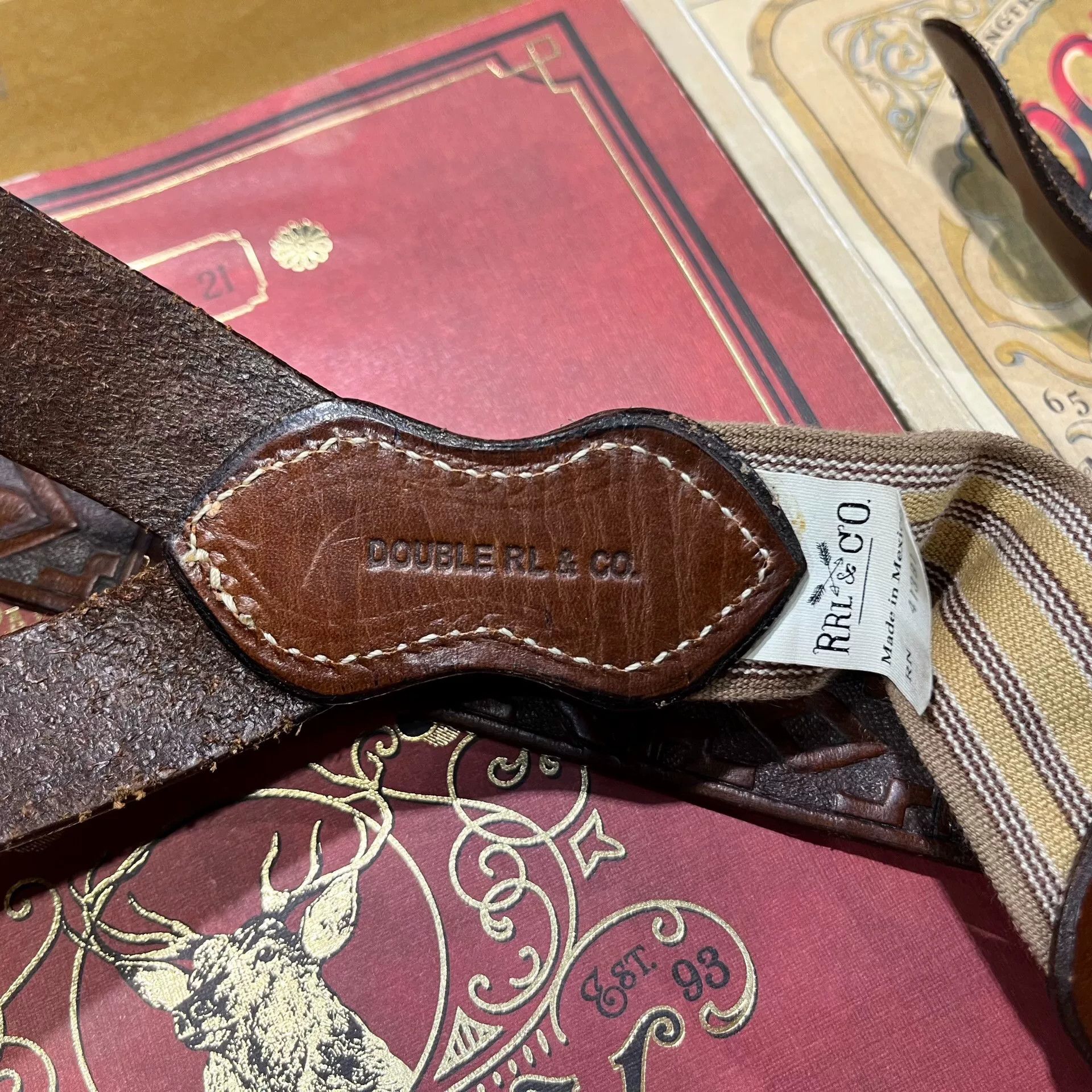 RRL Ralph Lauren RRL Leather Adjustable Suspender Strap Size ONE SIZE - 4 Thumbnail