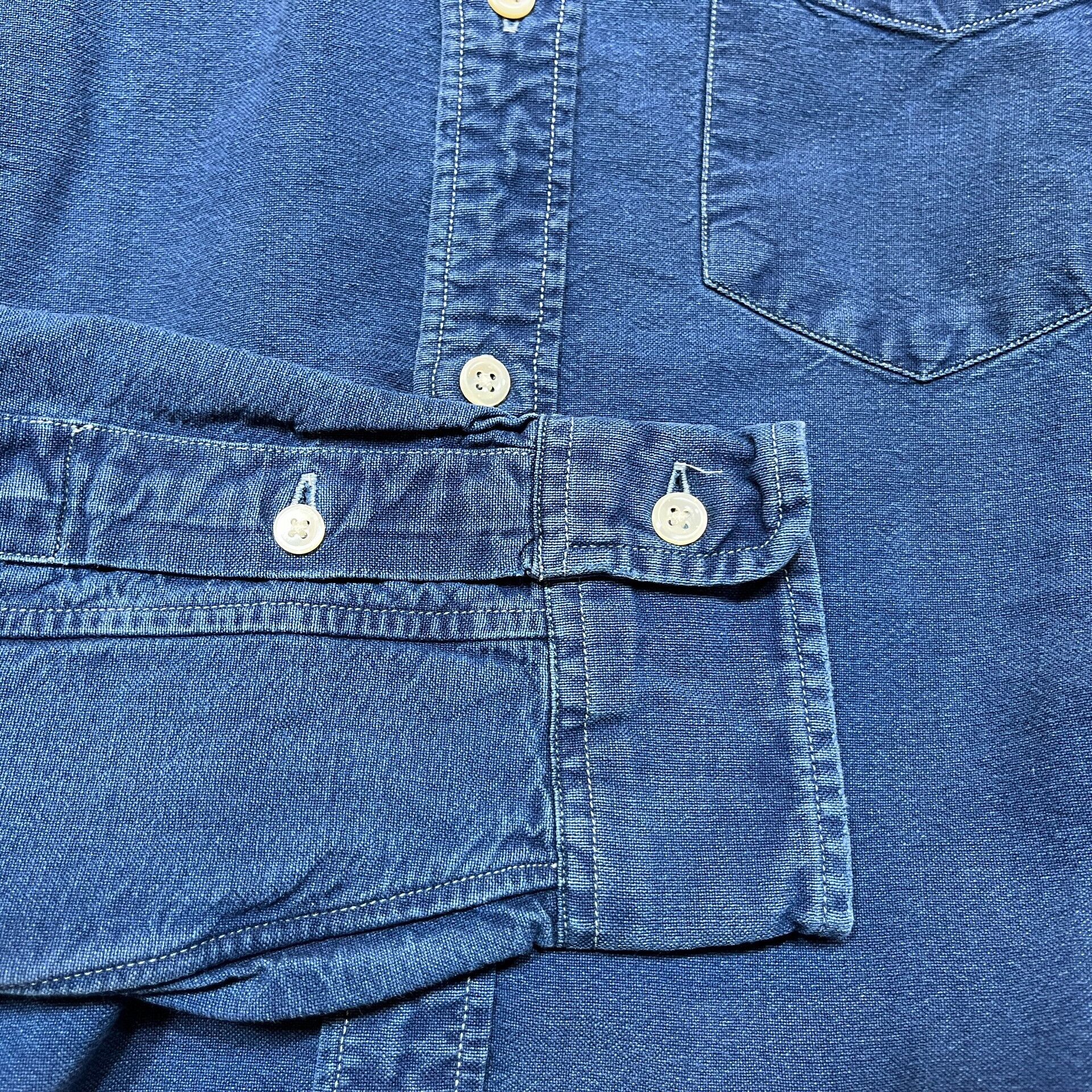 RRL Ralph Lauren RRL Blue Dye Button-Up Shirt Size US S / EU 44-46 / 1 - 6 Thumbnail