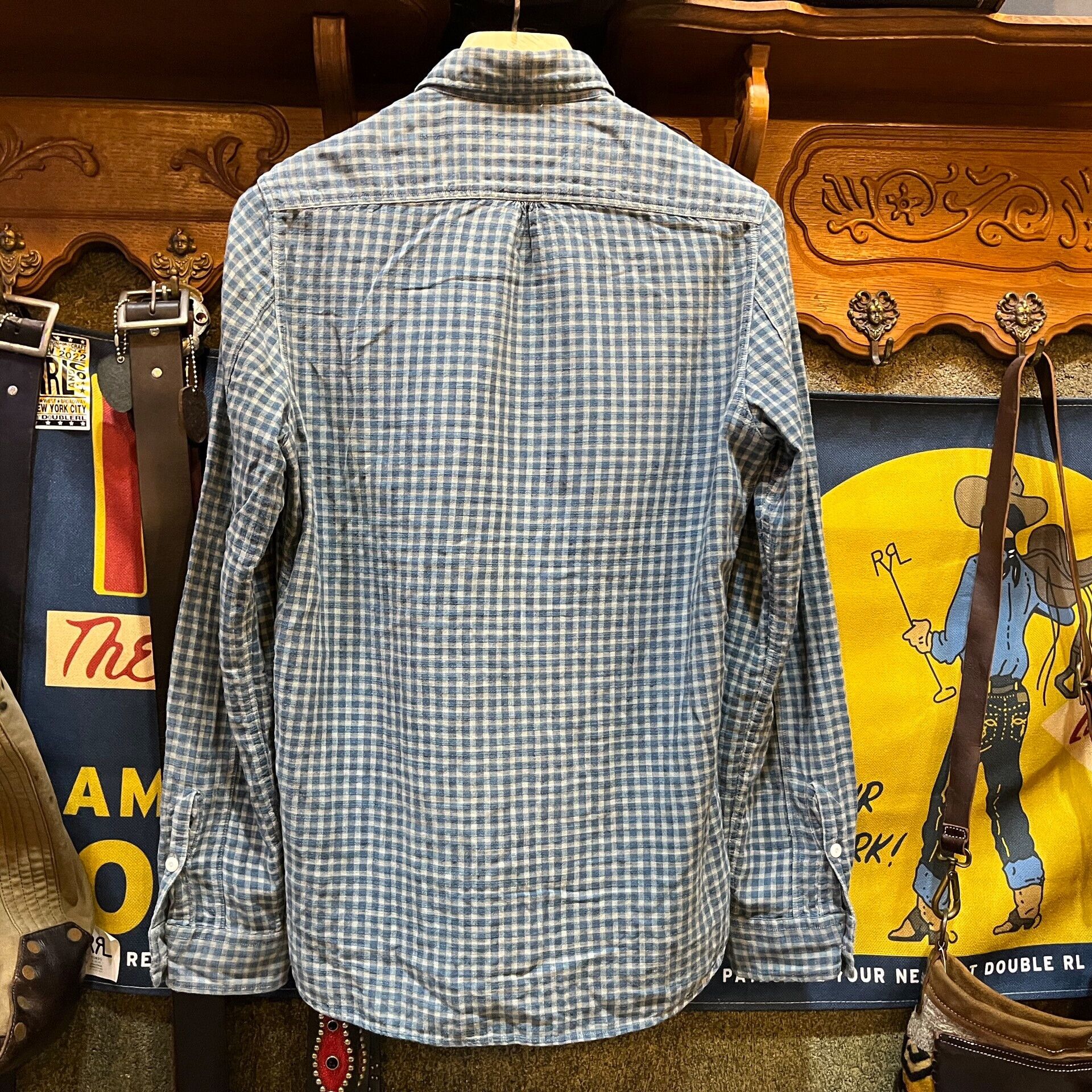 RRL Ralph Lauren Blue Checkered Button-Up Shirt Size US S / EU 44-46 / 1 - 2 Thumbnail