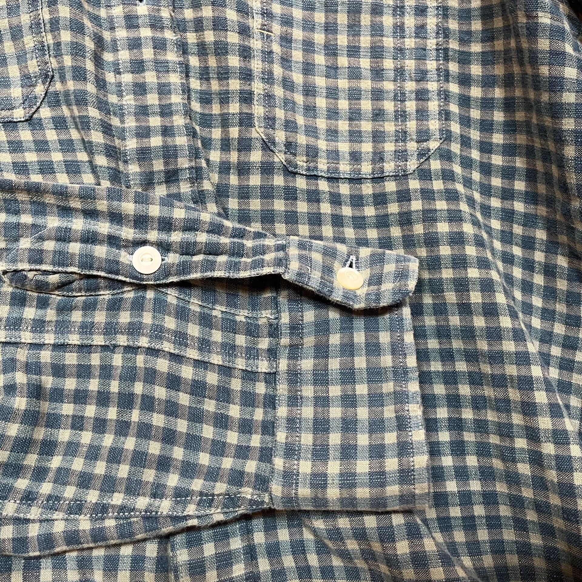 RRL Ralph Lauren Blue Checkered Button-Up Shirt Size US S / EU 44-46 / 1 - 6 Thumbnail
