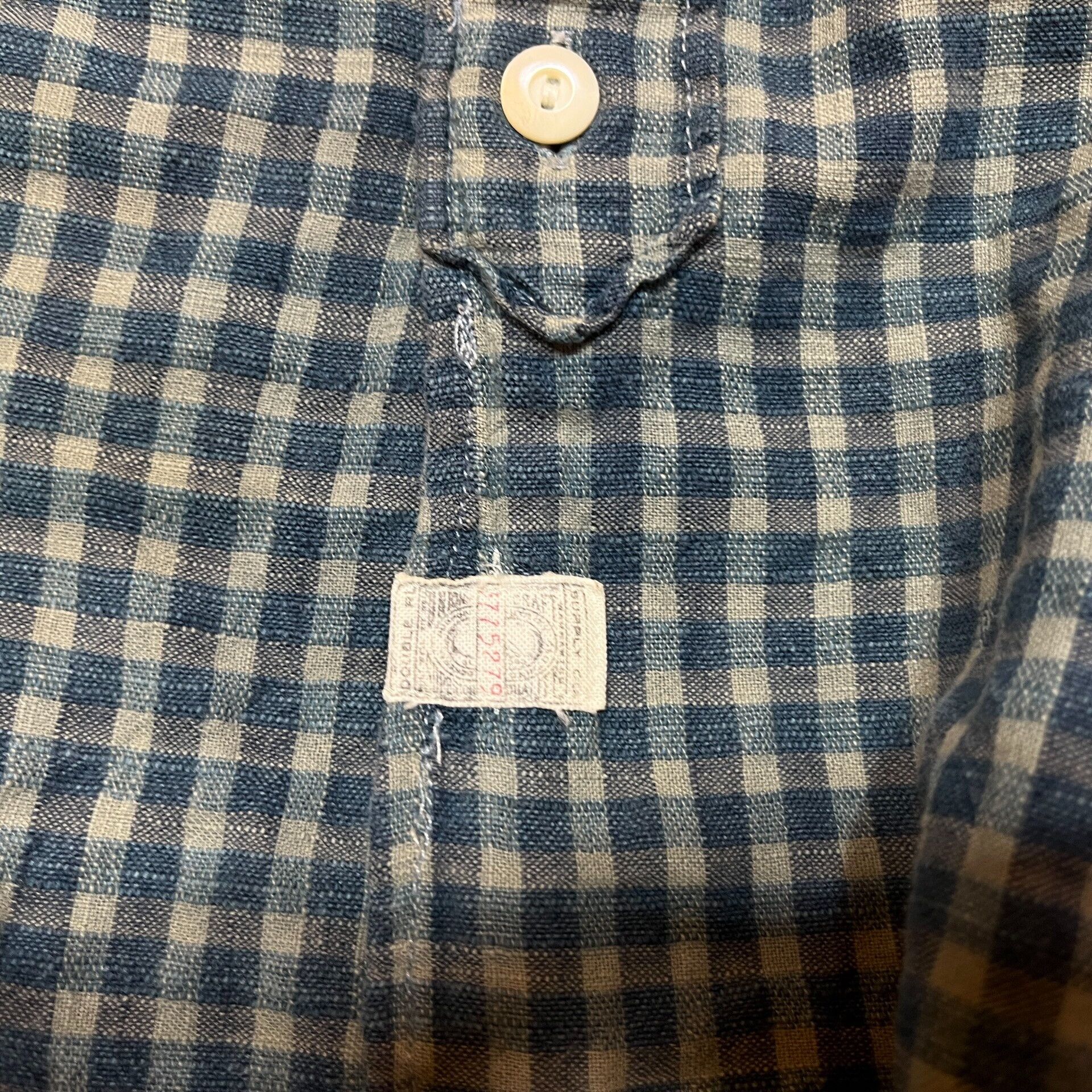 RRL Ralph Lauren Blue Checkered Button-Up Shirt Size US S / EU 44-46 / 1 - 4 Thumbnail