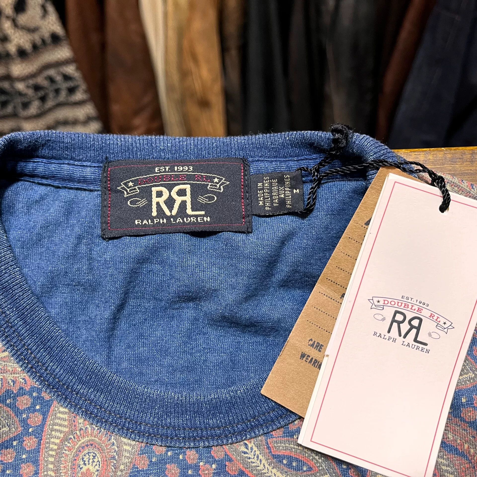 RRL Ralph Lauren RRL Blue Dye Cotton Short Sleeve Tee Size US M / EU 48-50 / 2 - 3 Thumbnail