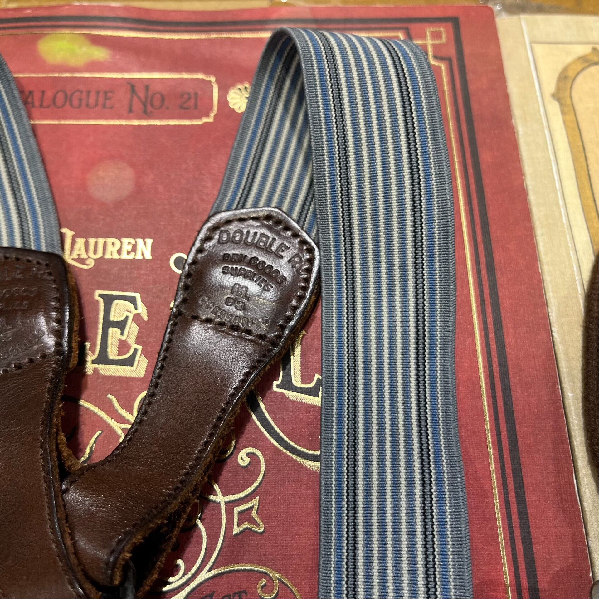 RRL Ralph Lauren RRL Vintage Striped Suspenders by Ralph Lauren Size ONE SIZE - 5 Thumbnail
