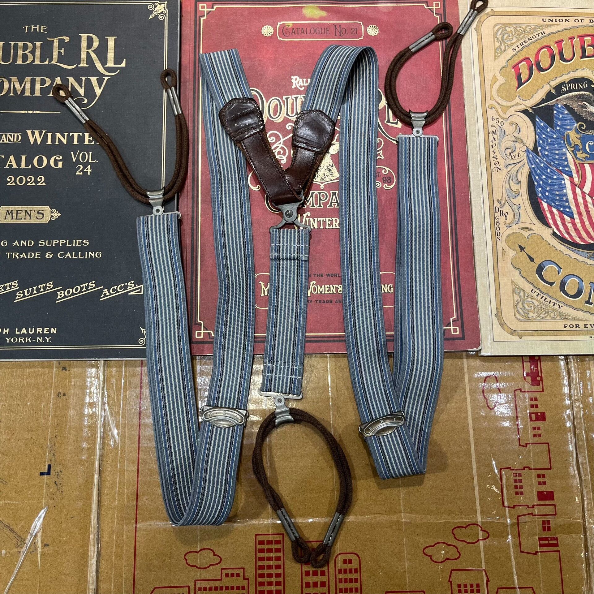 RRL Ralph Lauren RRL Vintage Striped Suspenders by Ralph Lauren Size ONE SIZE - 2 Thumbnail