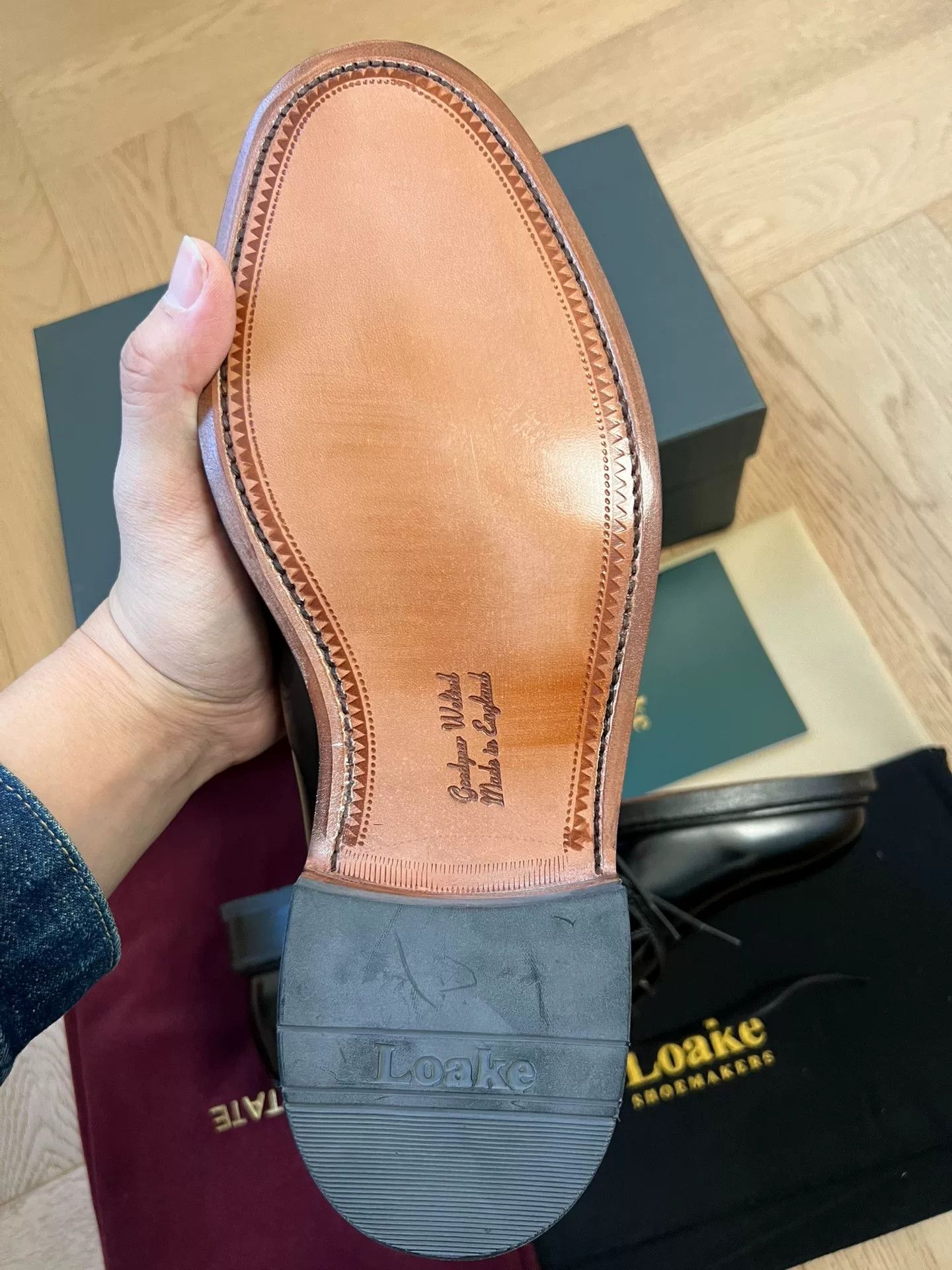 Loake Loake Men's Derby Shoes Handcrafted Leather Size US 10.5 / EU 43-44 - 6 Thumbnail