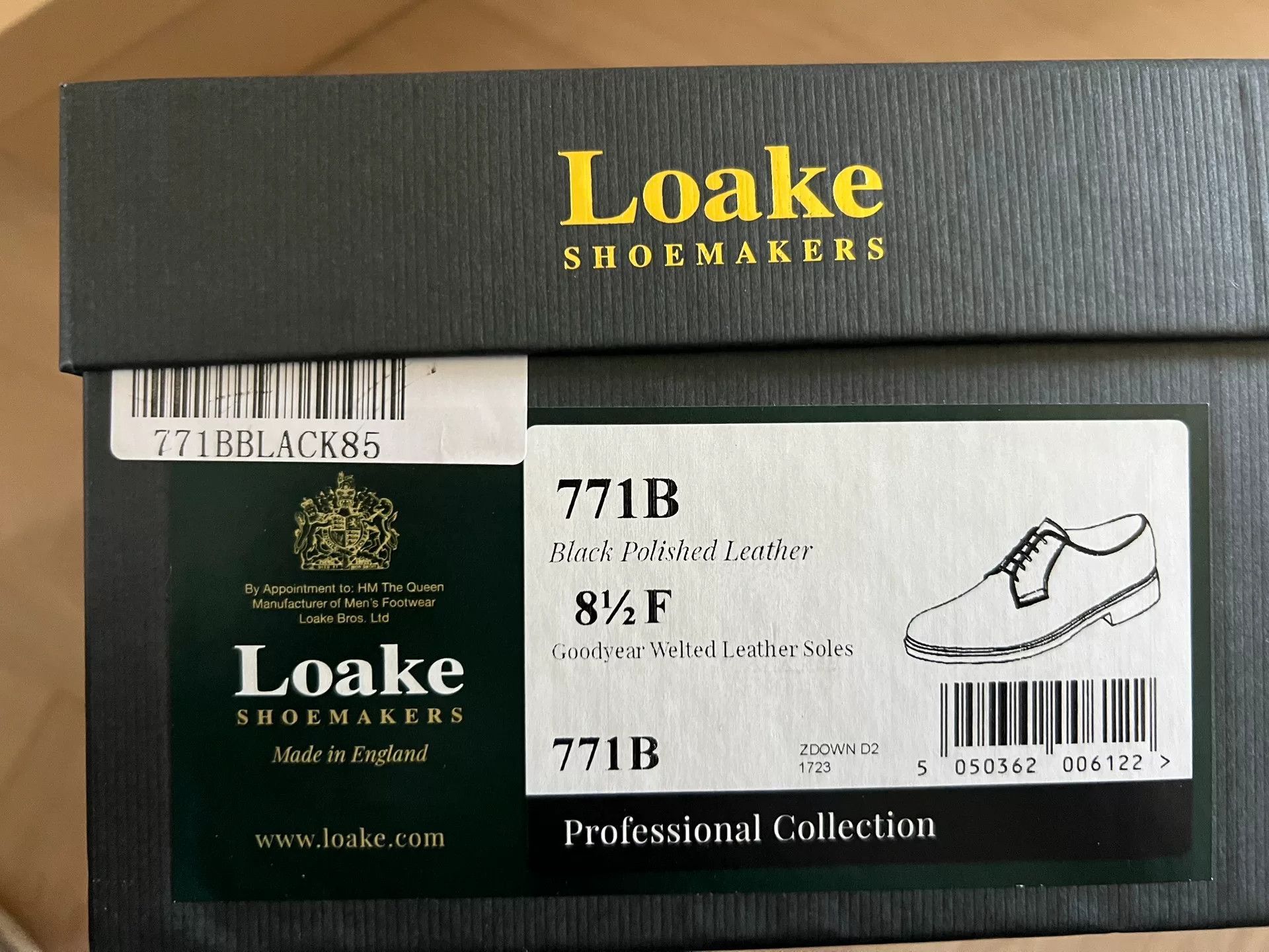 Loake Loake Men's Derby Shoes Handcrafted Leather Size US 10.5 / EU 43-44 - 7 Thumbnail