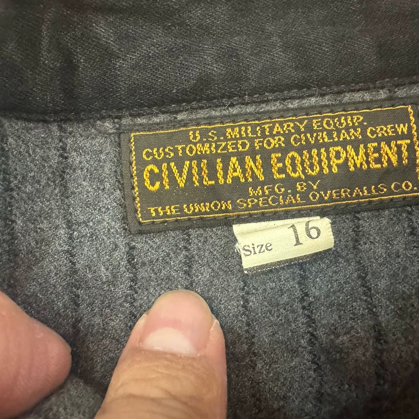 Freewheelers Navy Wool Cashmere Shirt Size 16 Size US L / EU 52-54 / 3 - 3 Thumbnail