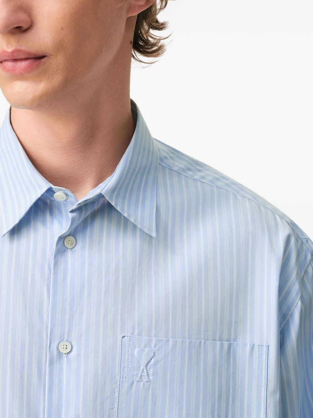 AMI STRIPED COTTON SHIRT Size US S / EU 44-46 / 1 - 3 Thumbnail