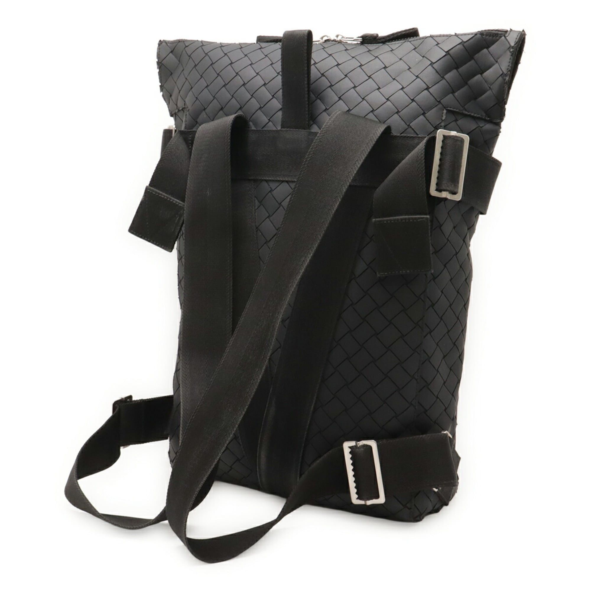 BOTTEGA VENETA Intrecciato New Rubber Backpack in Black, 652004 display picture 2
