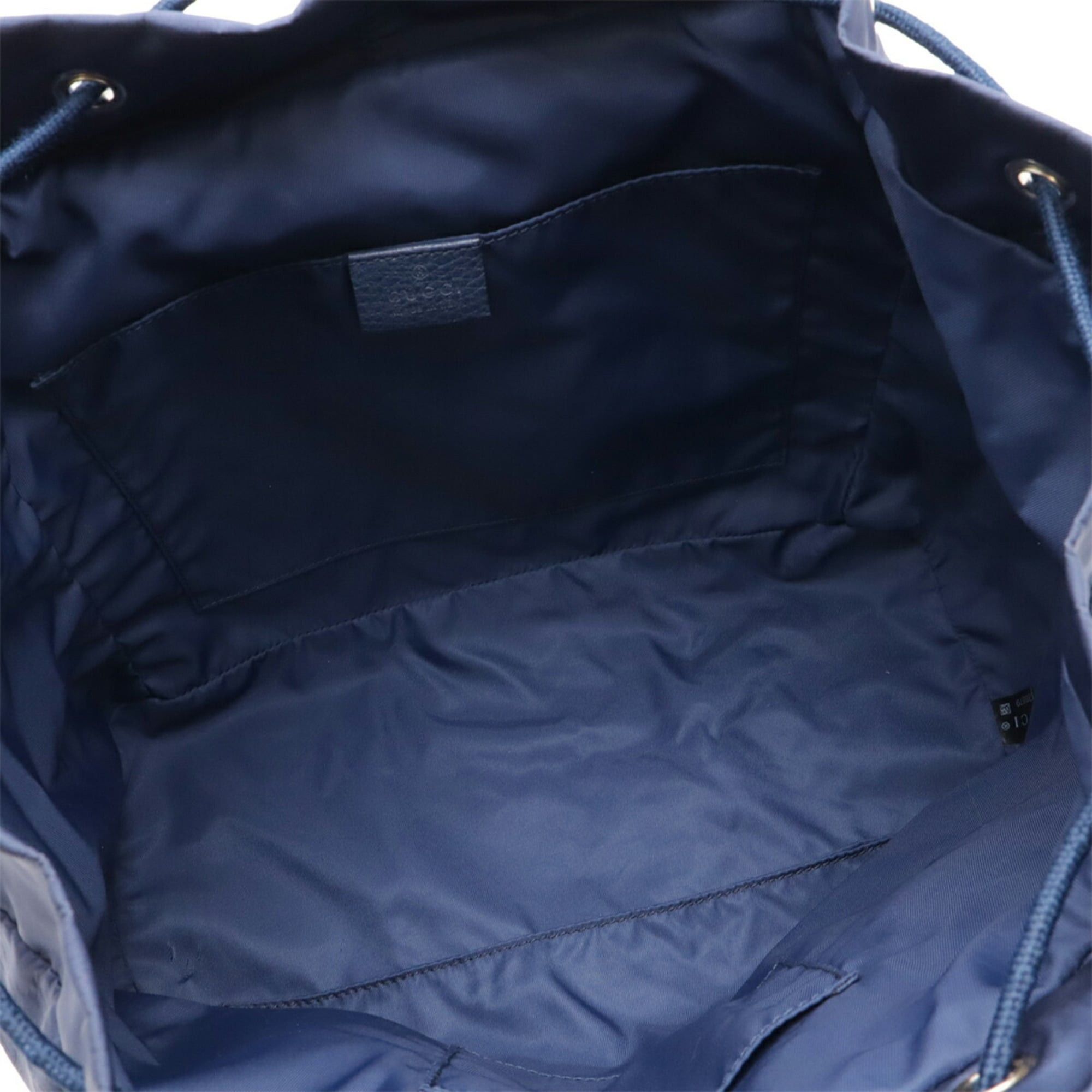 Gucci GUCCI GG nylon rucksack in navy leather (406361) Size ONE SIZE - 7 Thumbnail