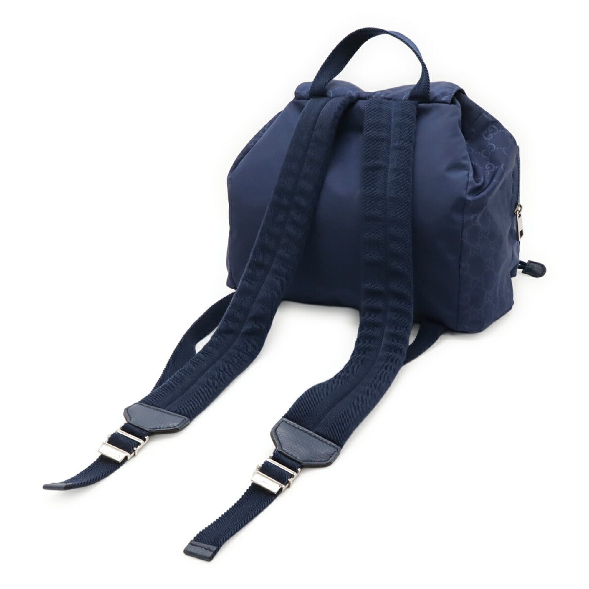 Gucci GUCCI GG nylon rucksack in navy leather (406361) Size ONE SIZE - 3 Thumbnail